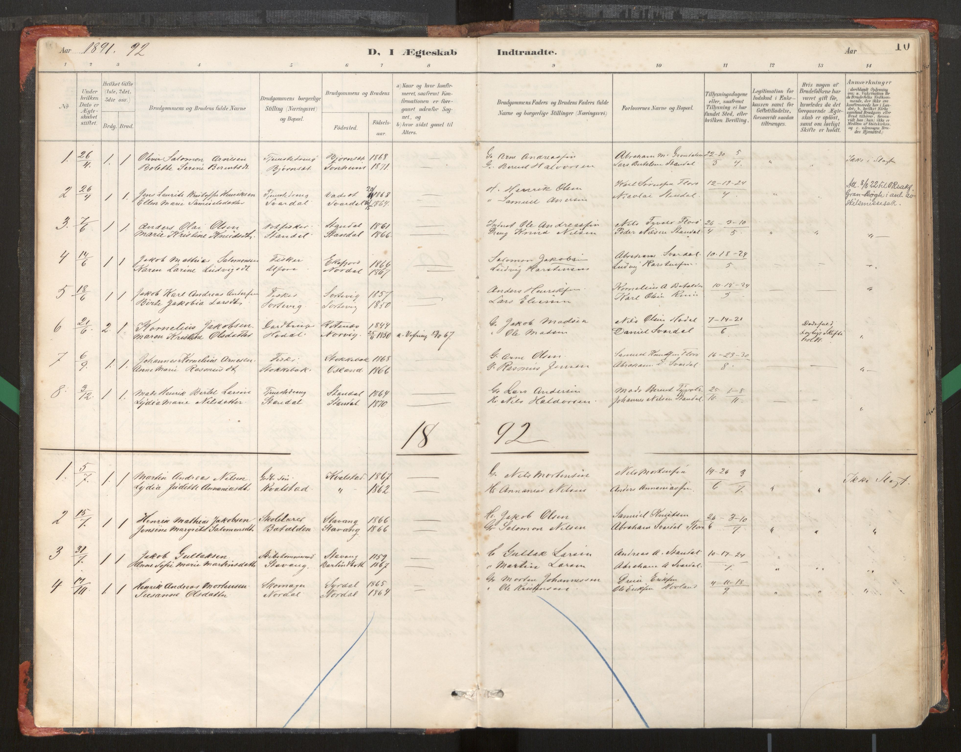 Kinn sokneprestembete, AV/SAB-A-80801/H/Haa/Haad/L0006: Parish register (official) no. D 6, 1886-1945, p. 10