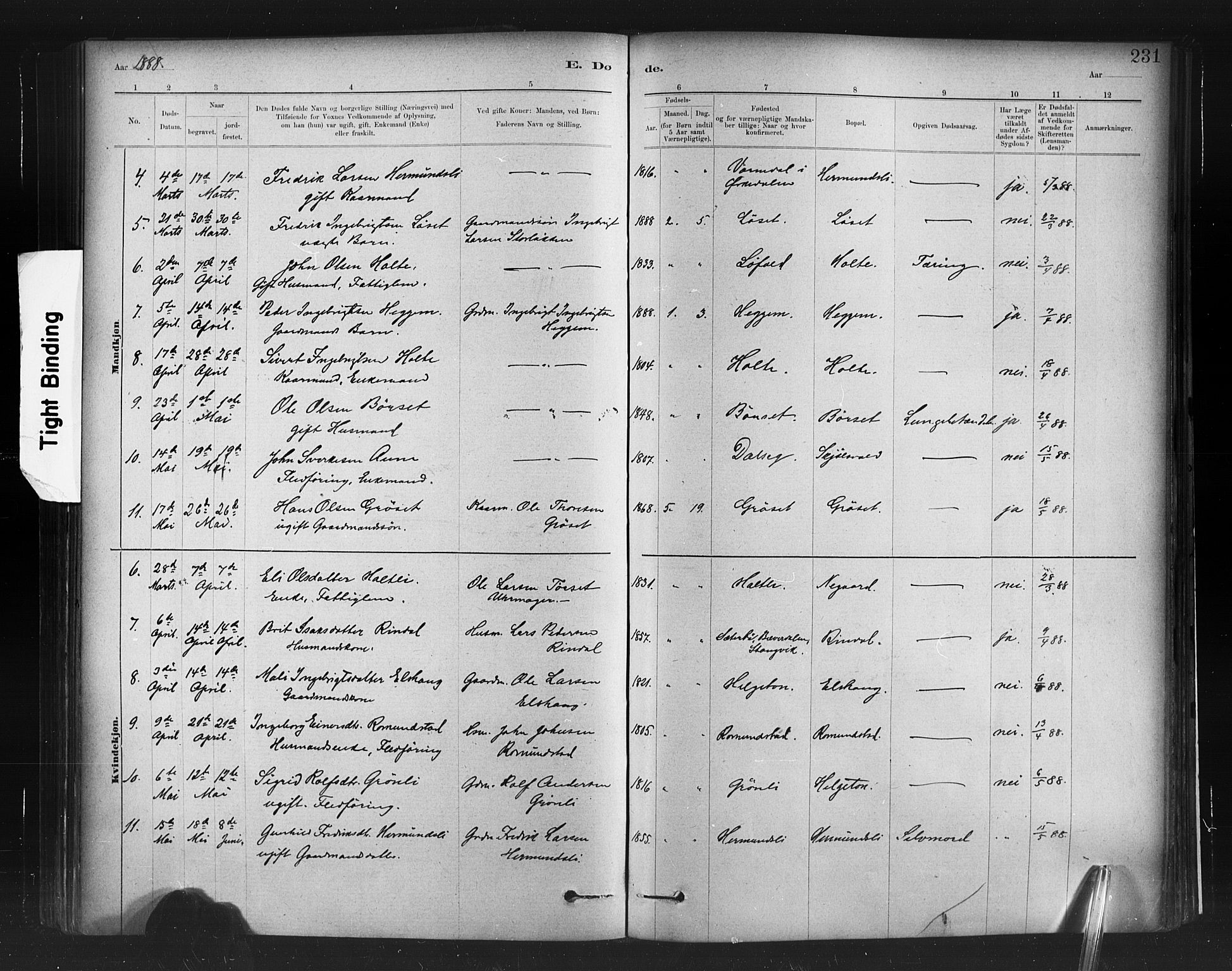 Ministerialprotokoller, klokkerbøker og fødselsregistre - Møre og Romsdal, SAT/A-1454/598/L1069: Parish register (official) no. 598A03, 1882-1895, p. 231