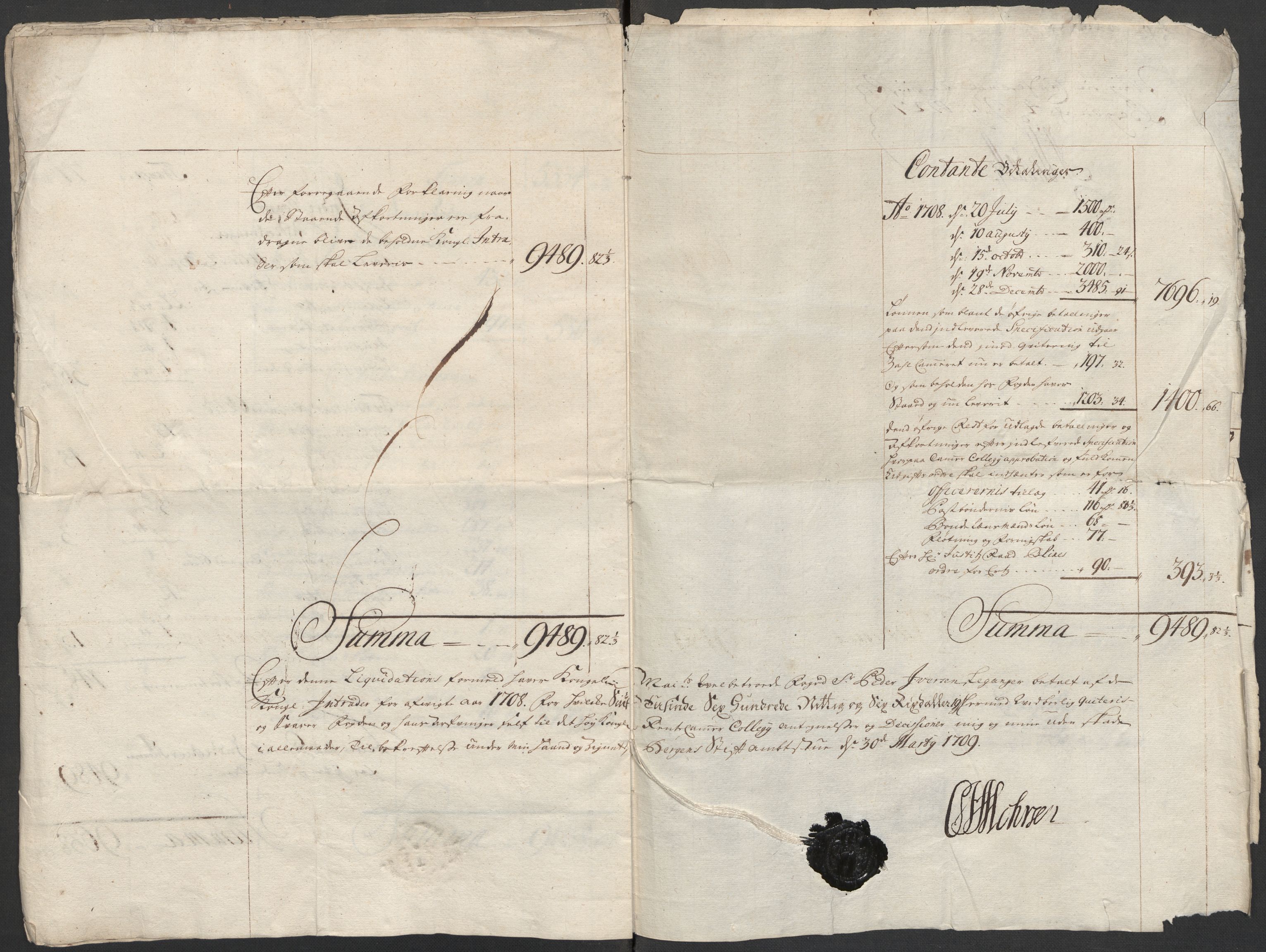 Rentekammeret inntil 1814, Reviderte regnskaper, Fogderegnskap, AV/RA-EA-4092/R52/L3315: Fogderegnskap Sogn, 1708, p. 18