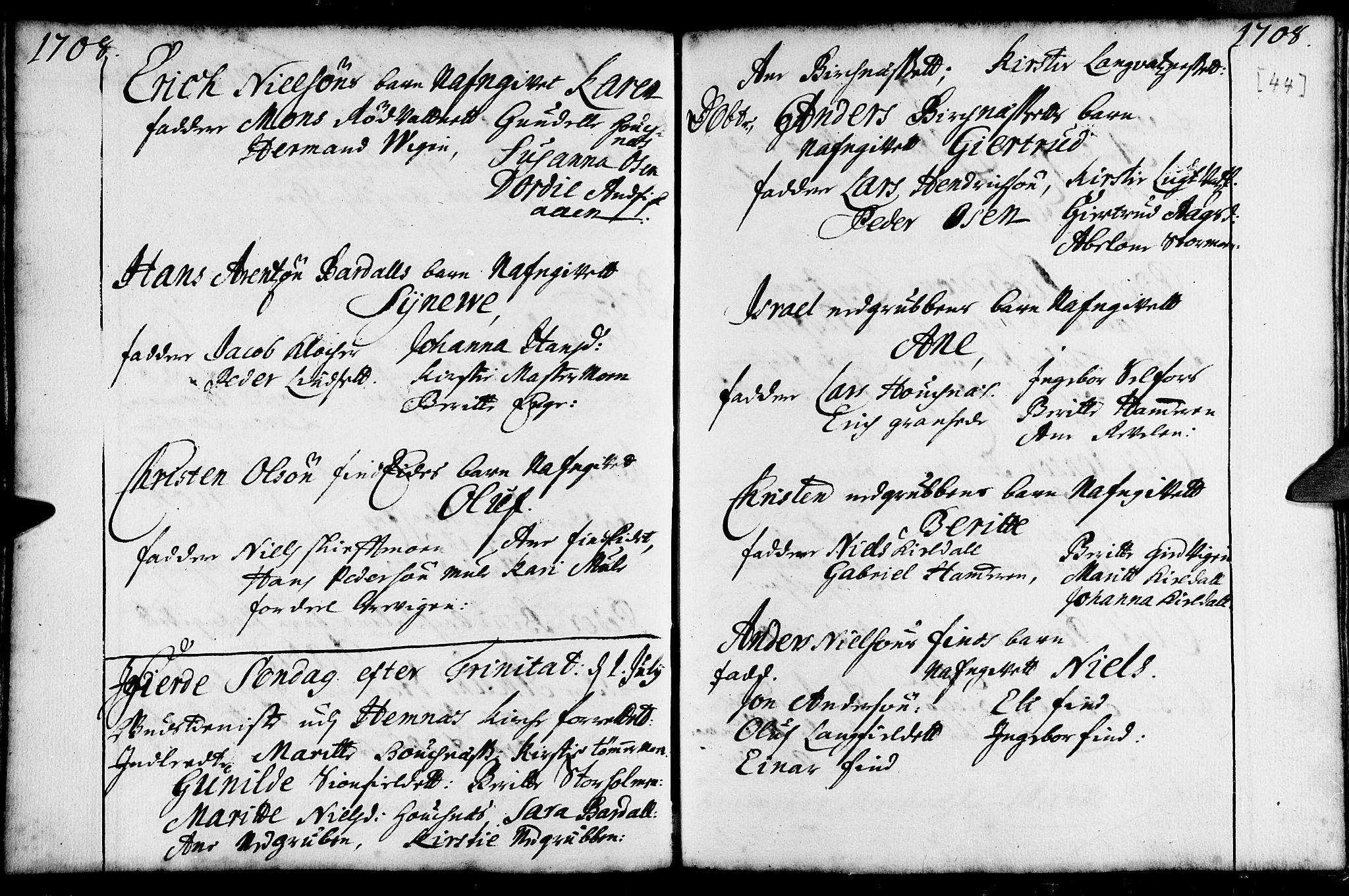 Ministerialprotokoller, klokkerbøker og fødselsregistre - Nordland, AV/SAT-A-1459/825/L0345: Parish register (official) no. 825A01, 1704-1728, p. 44