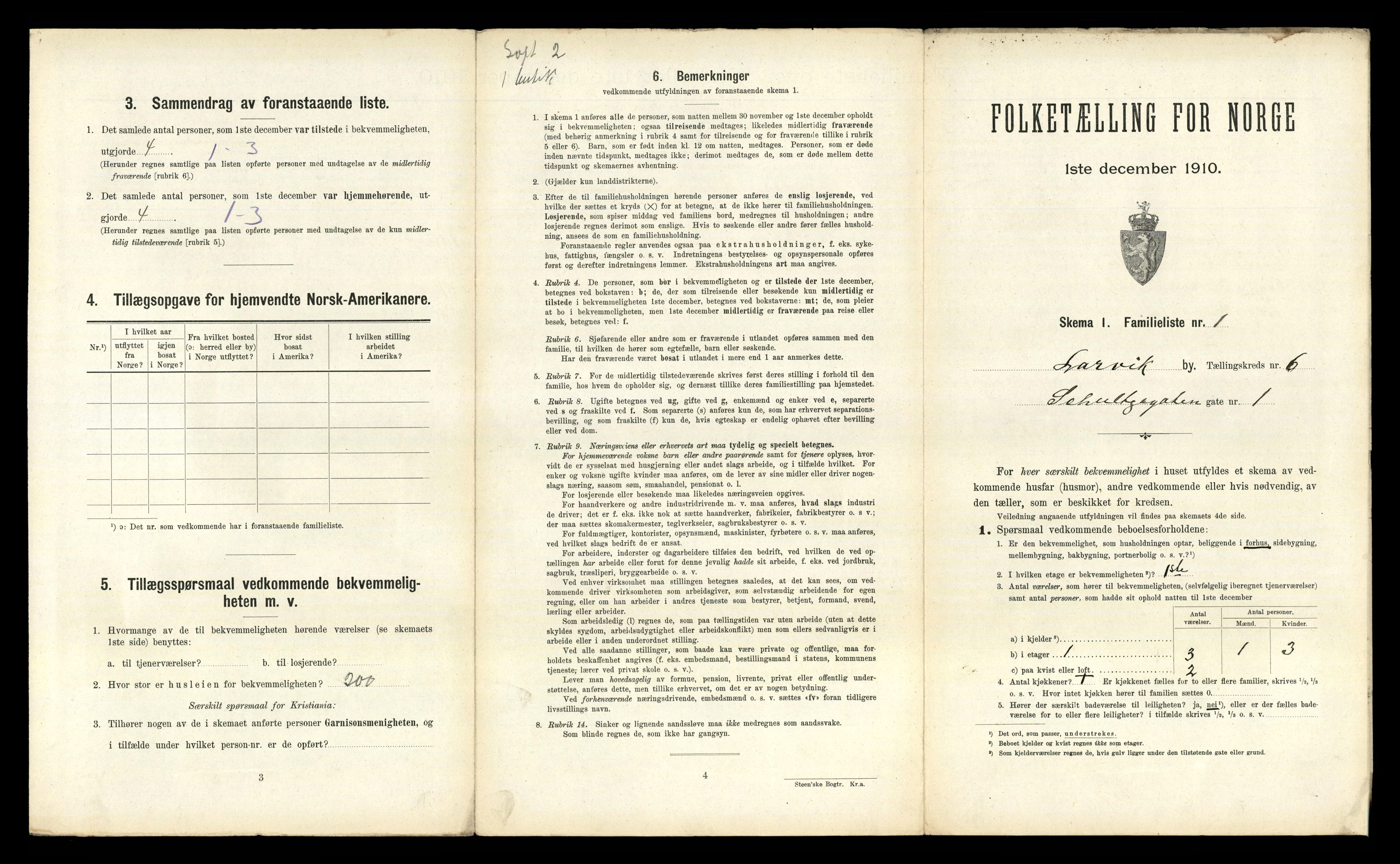 RA, 1910 census for Larvik, 1910, p. 1941