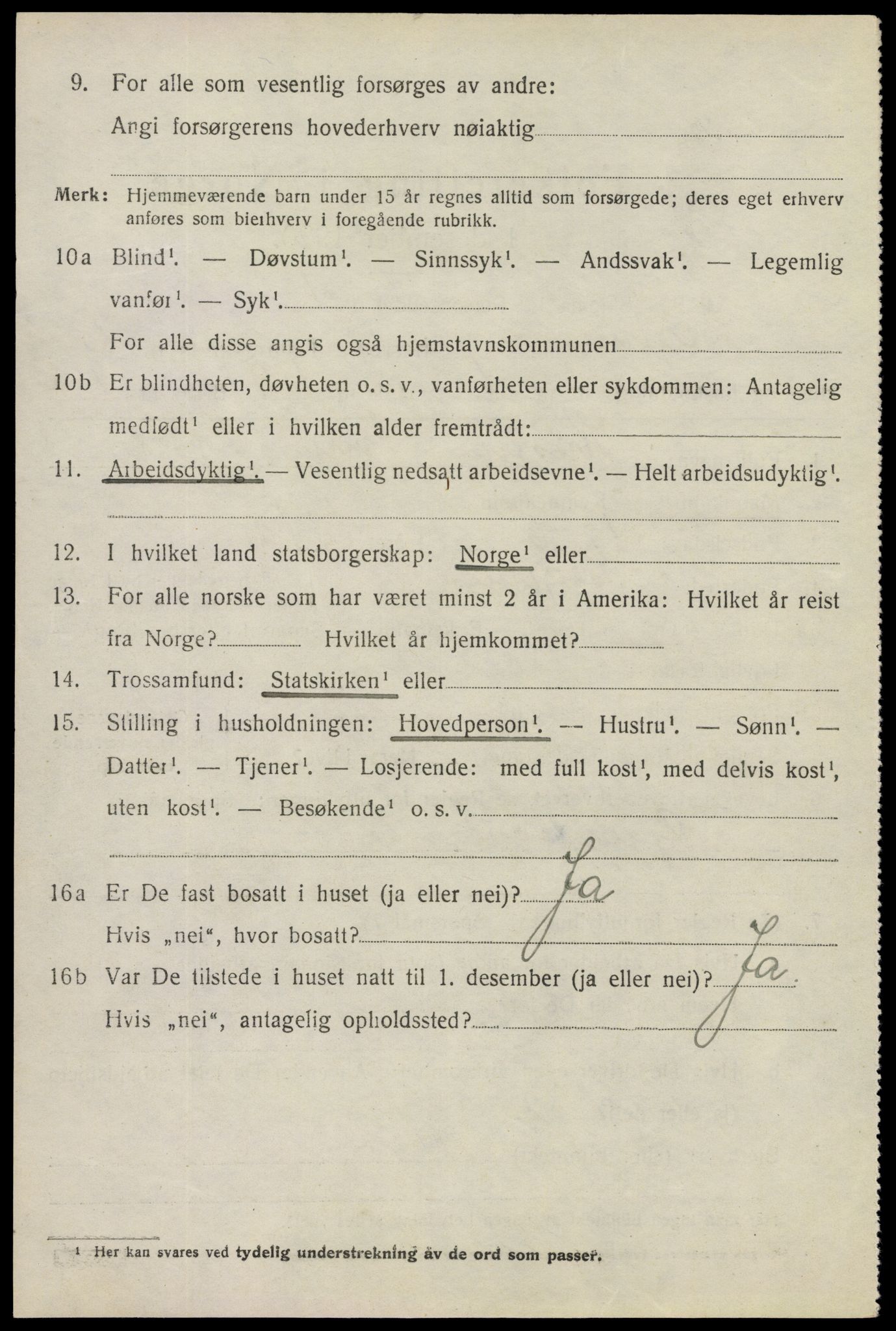 SAO, 1920 census for Degernes, 1920, p. 1527