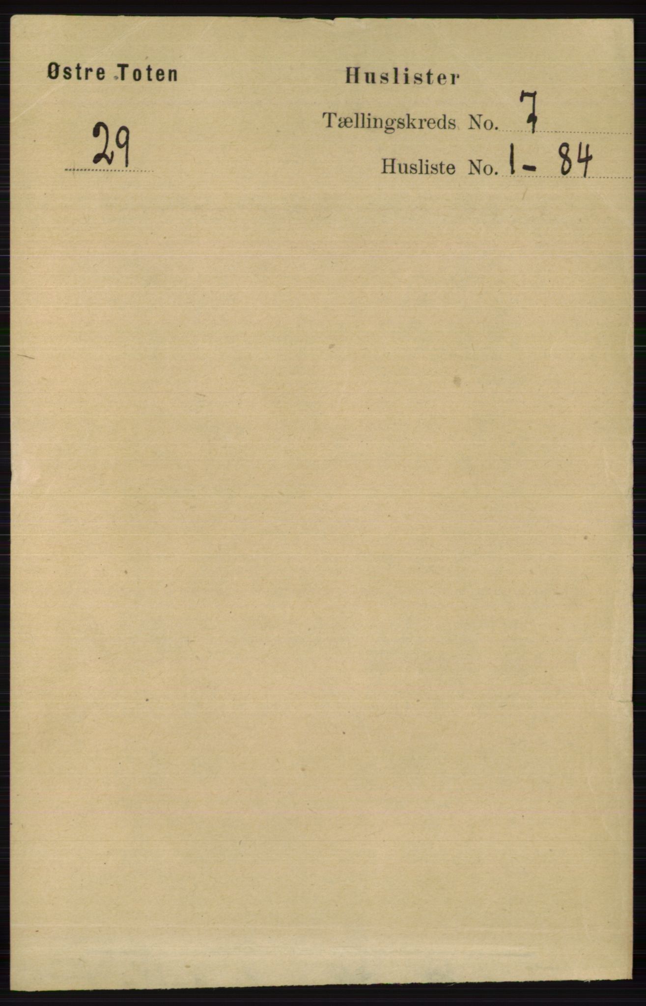 RA, 1891 census for 0528 Østre Toten, 1891, p. 4350