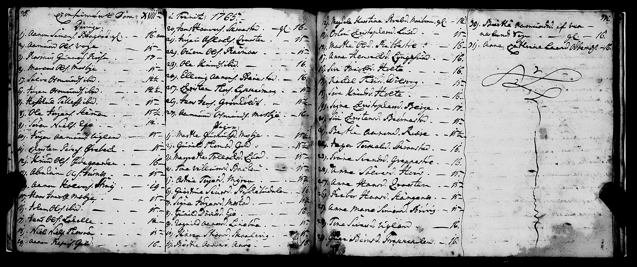 Oddernes sokneprestkontor, AV/SAK-1111-0033/F/Fa/Faa/L0003: Parish register (official) no. A 3, 1736-1795, p. 36-37