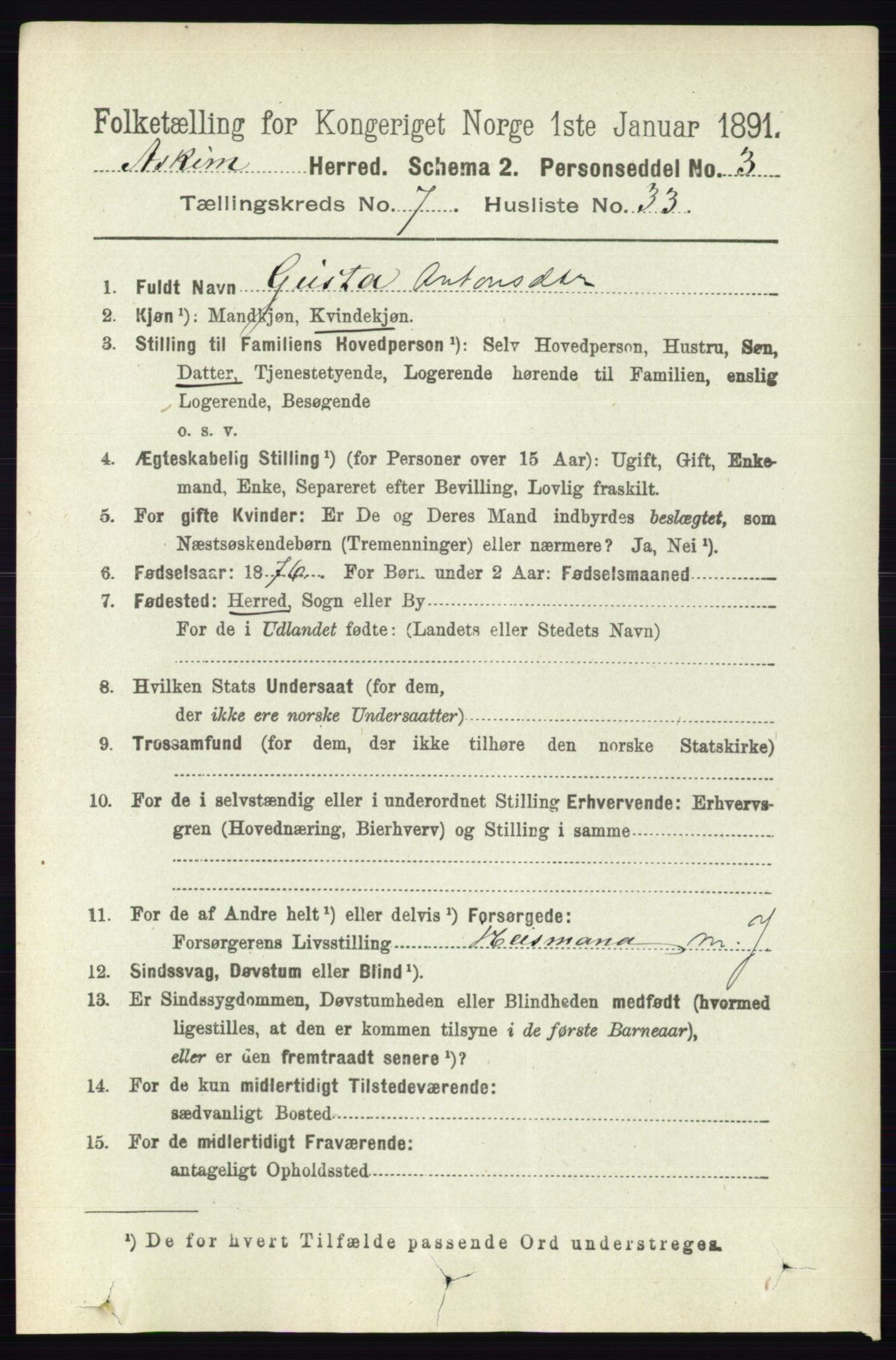 RA, 1891 census for 0124 Askim, 1891, p. 1201