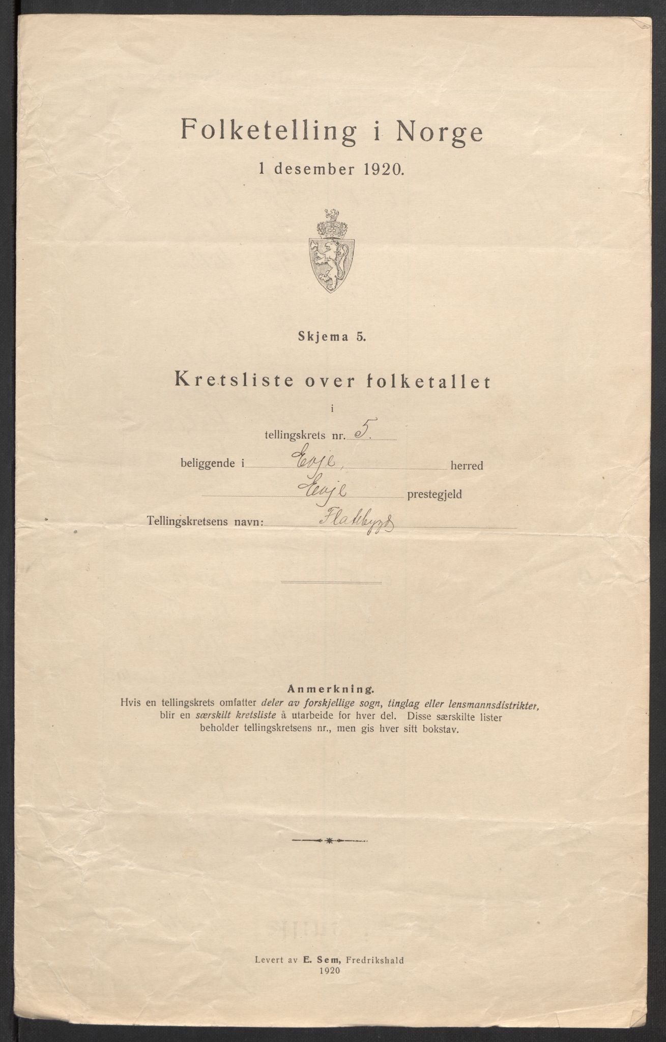 SAK, 1920 census for Evje, 1920, p. 26