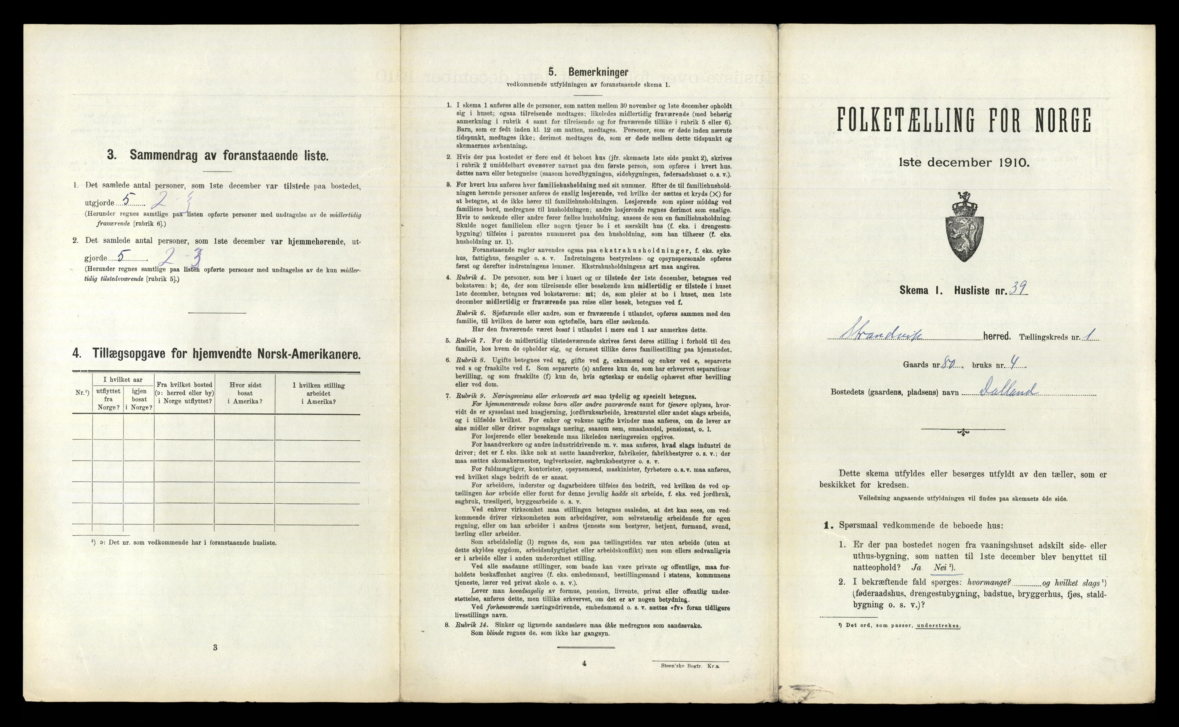 RA, 1910 census for Strandvik, 1910, p. 105