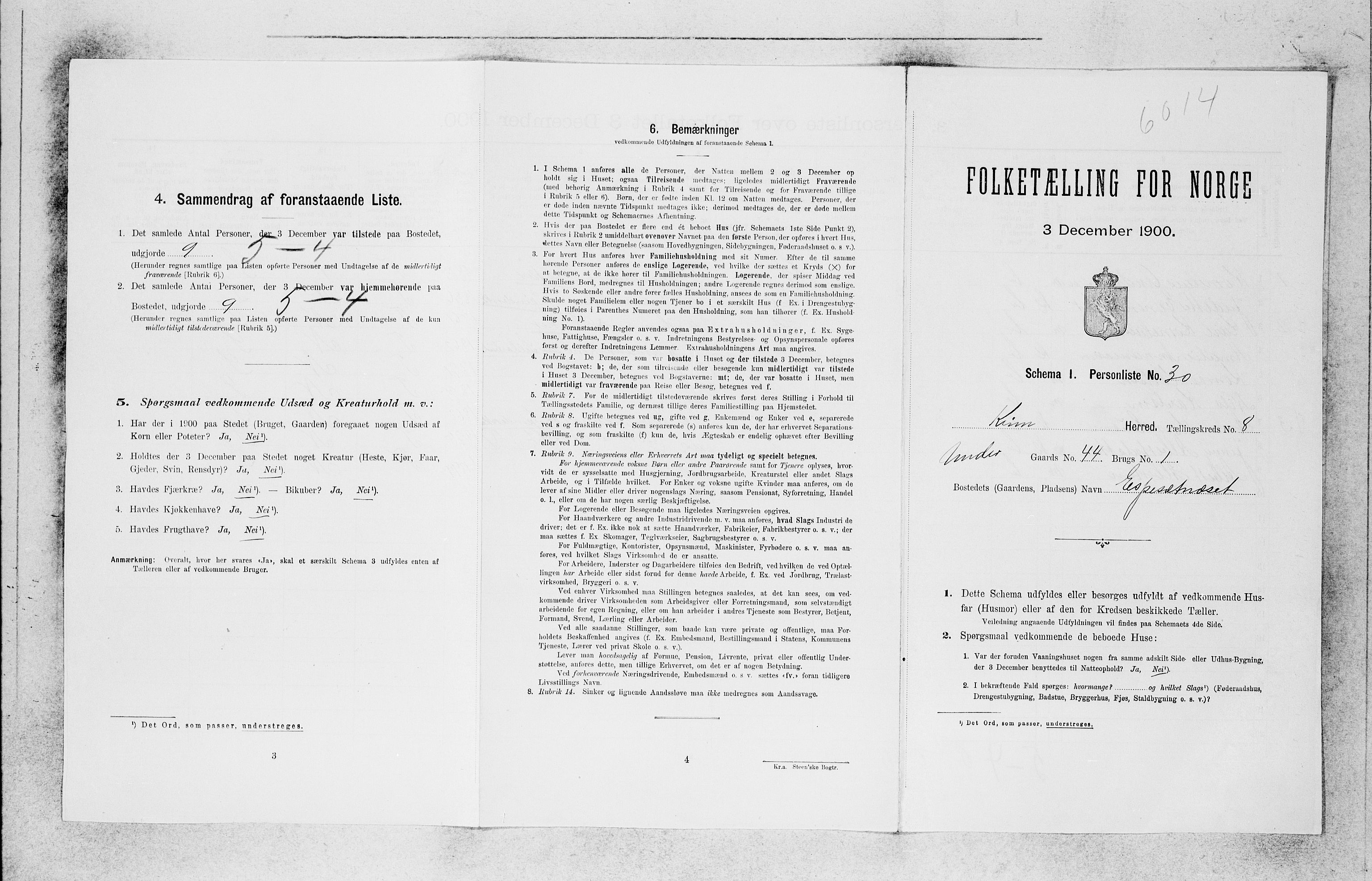 SAB, 1900 census for Kinn, 1900, p. 886