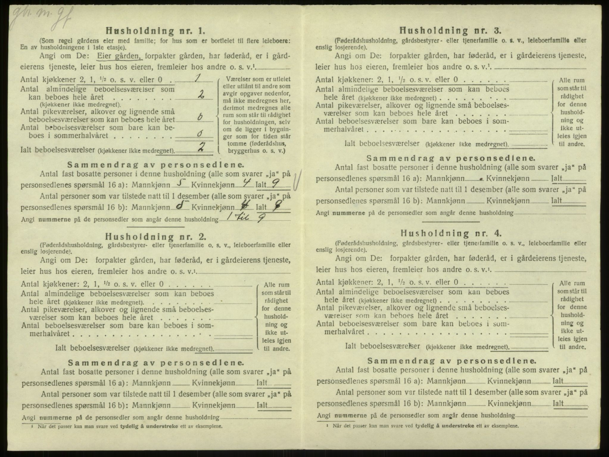 SAB, 1920 census for Austrheim, 1920, p. 237