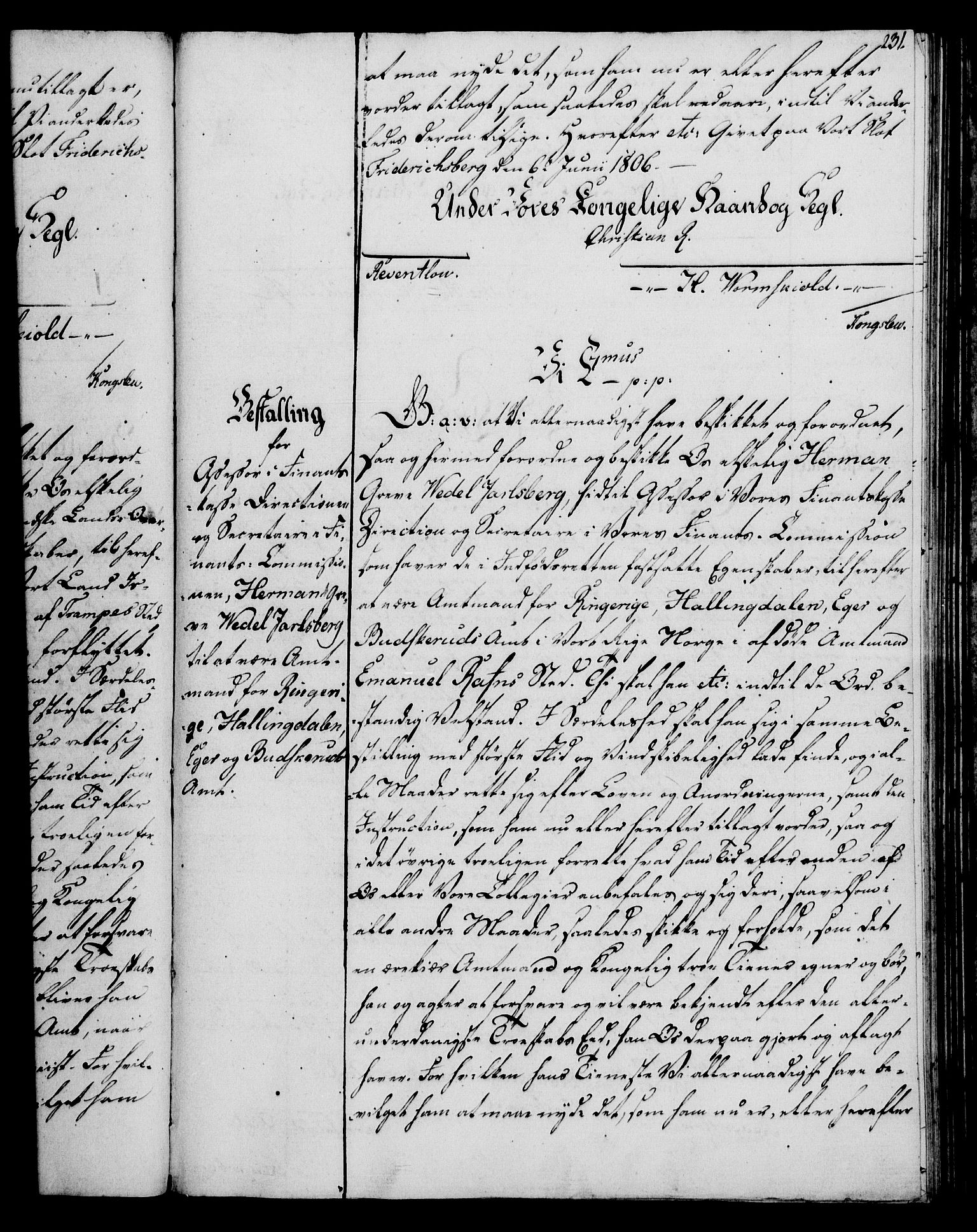 Rentekammeret, Kammerkanselliet, RA/EA-3111/G/Gg/Gge/L0006: Norsk bestallingsprotokoll med register (merket RK 53.30), 1773-1814, p. 231