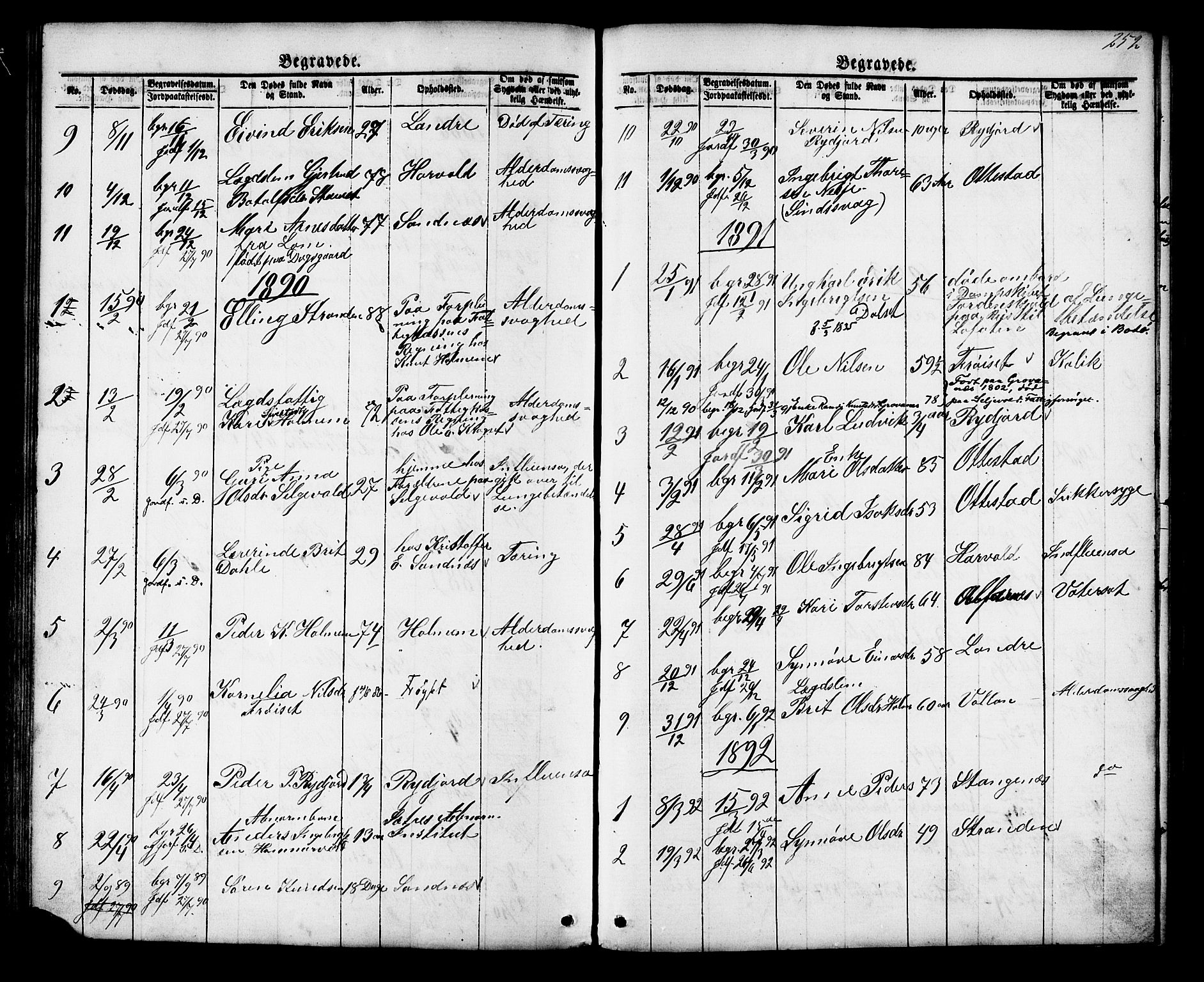 Ministerialprotokoller, klokkerbøker og fødselsregistre - Møre og Romsdal, SAT/A-1454/548/L0614: Parish register (copy) no. 548C02, 1867-1917, p. 252