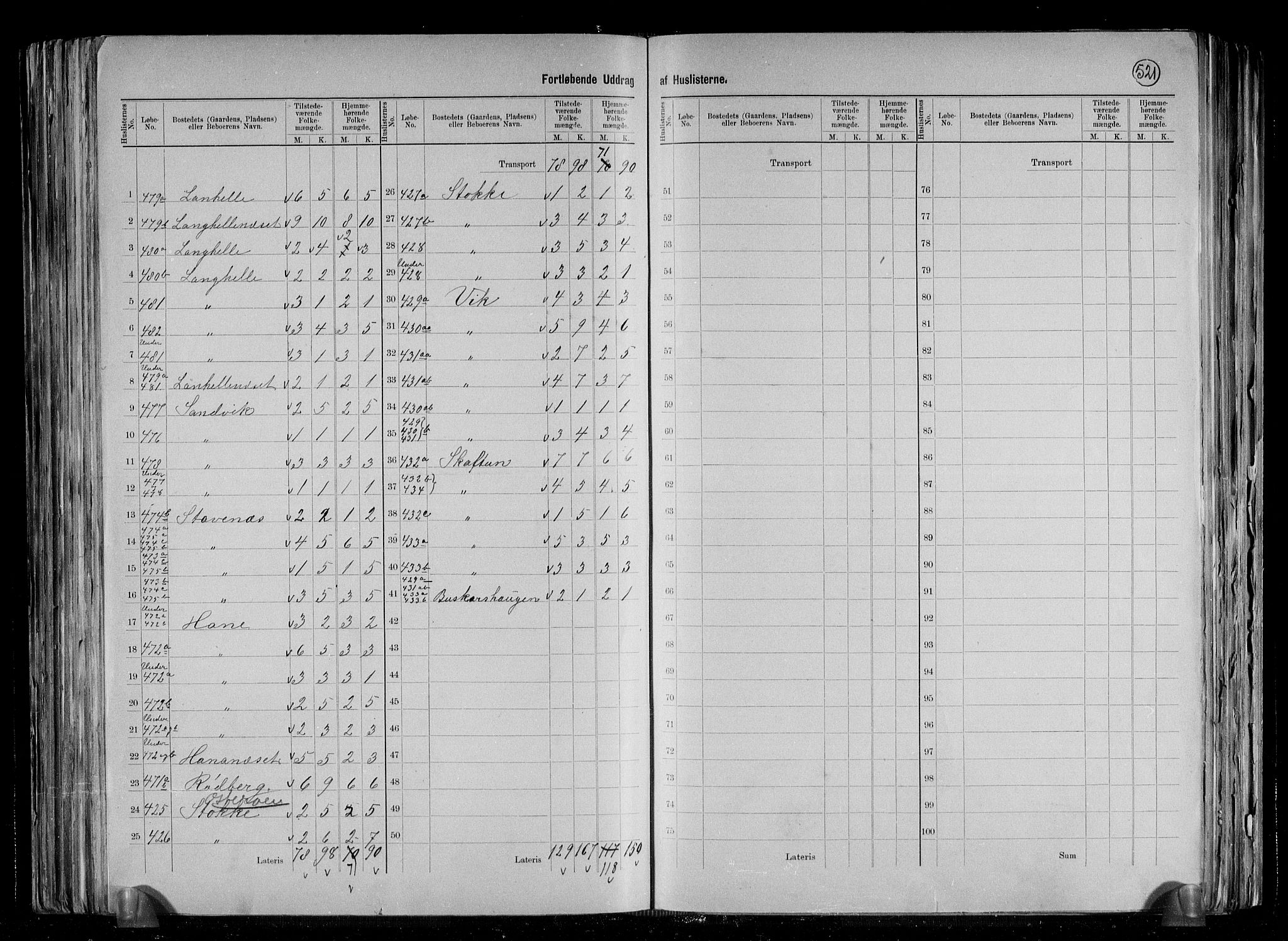 RA, 1891 census for 1251 Bruvik, 1891, p. 6