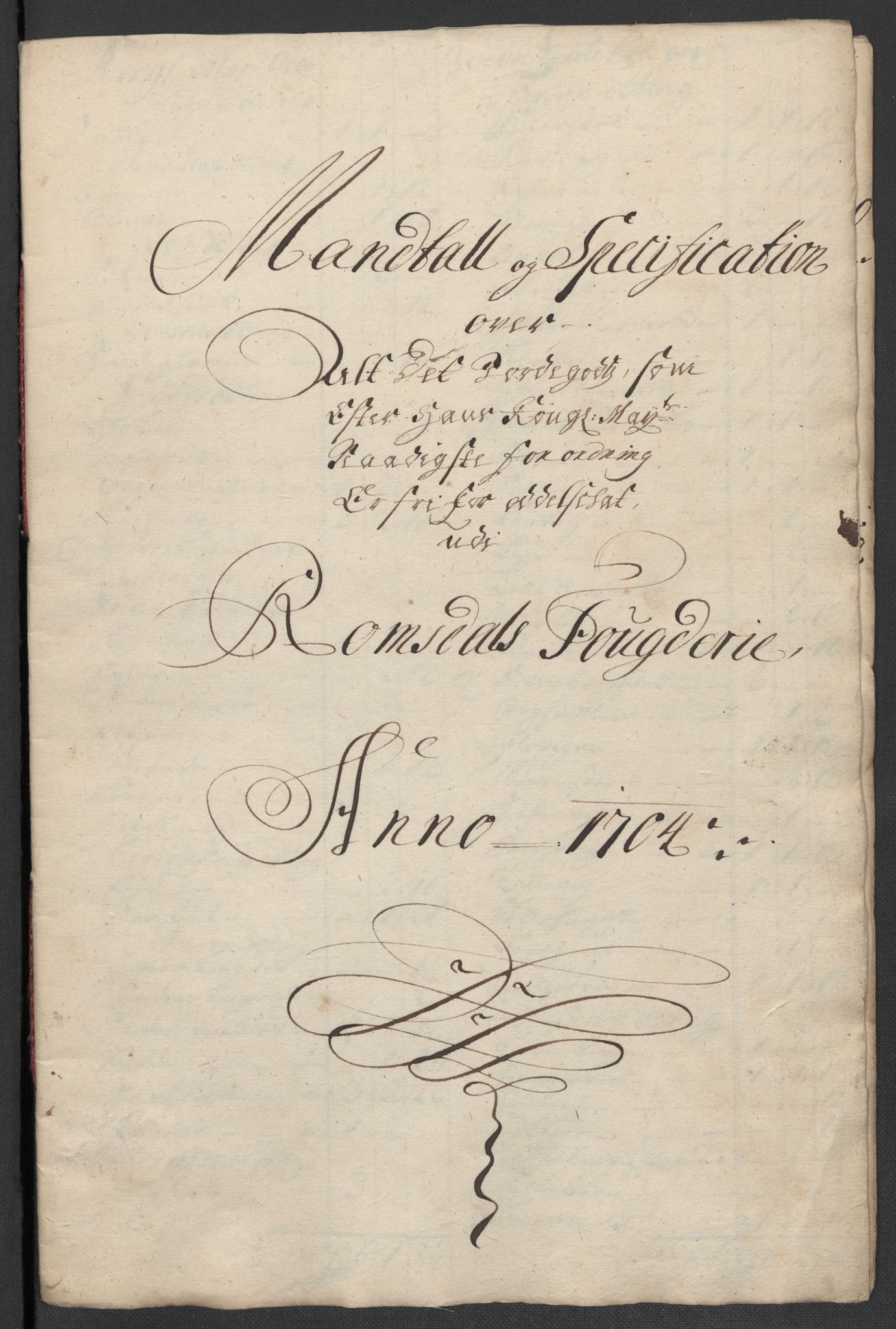Rentekammeret inntil 1814, Reviderte regnskaper, Fogderegnskap, RA/EA-4092/R55/L3656: Fogderegnskap Romsdal, 1703-1705, p. 321