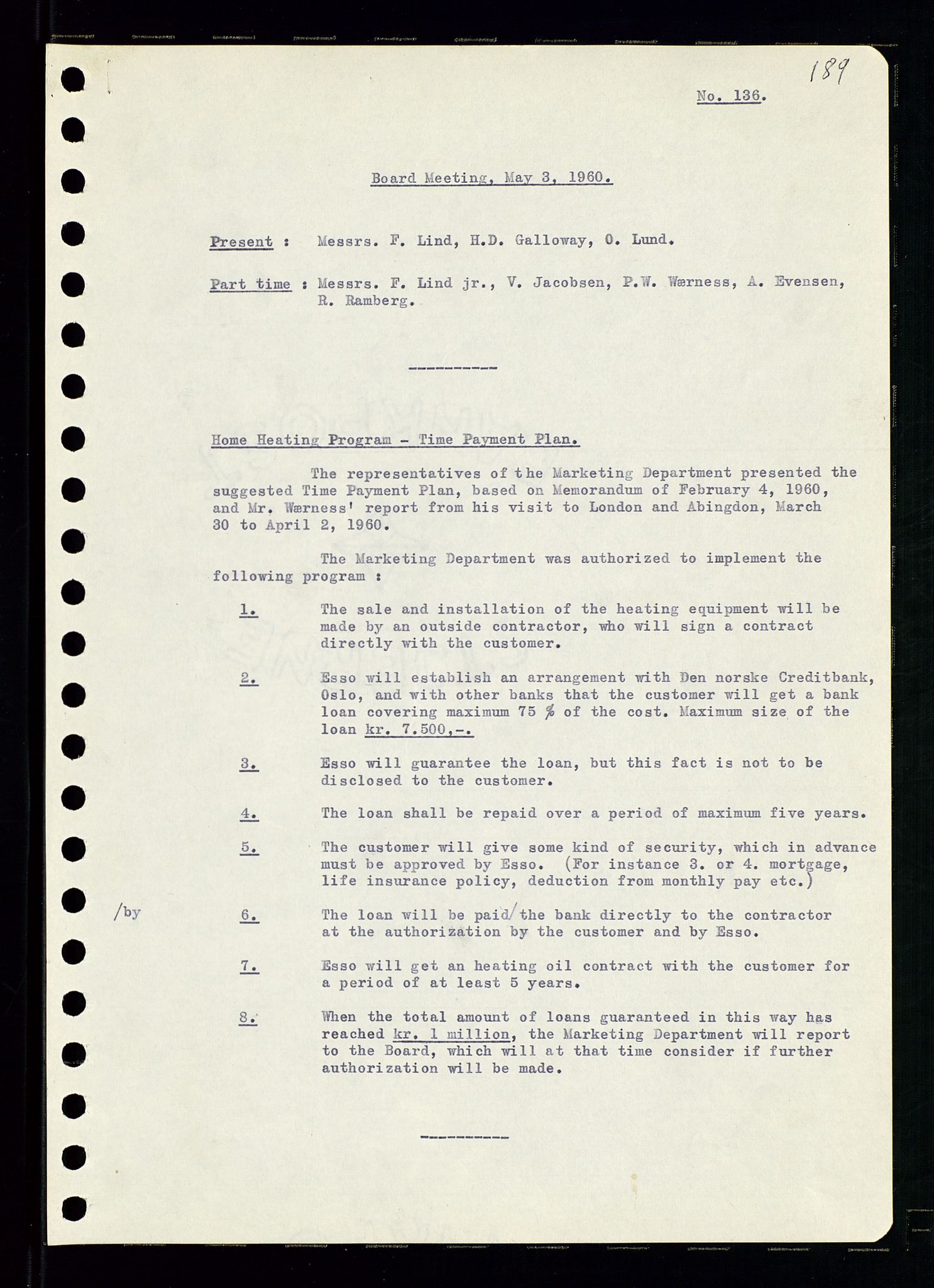 Pa 0982 - Esso Norge A/S, SAST/A-100448/A/Aa/L0001/0002: Den administrerende direksjon Board minutes (styrereferater) / Den administrerende direksjon Board minutes (styrereferater), 1960-1961, p. 25