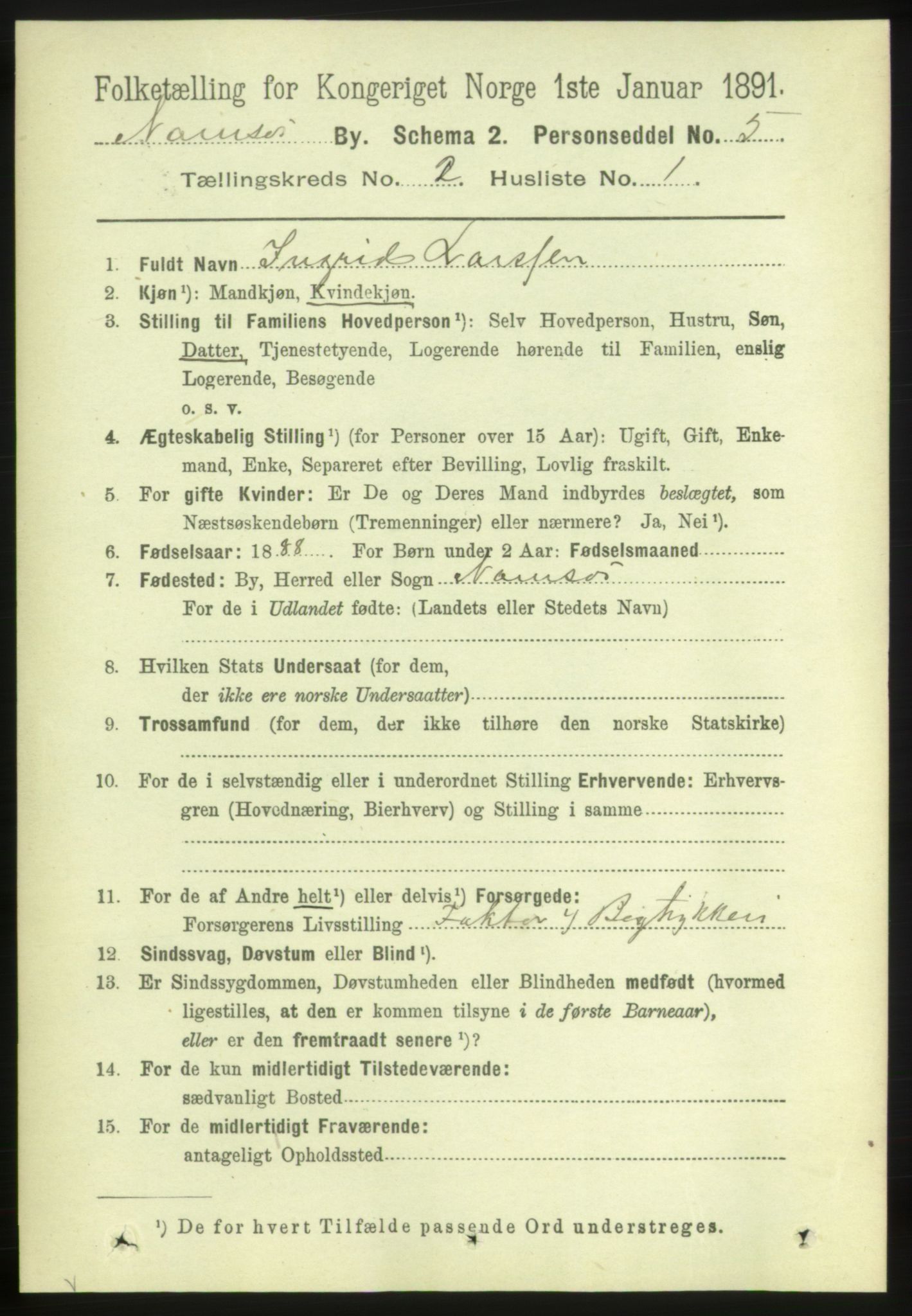 RA, 1891 census for 1703 Namsos, 1891, p. 510