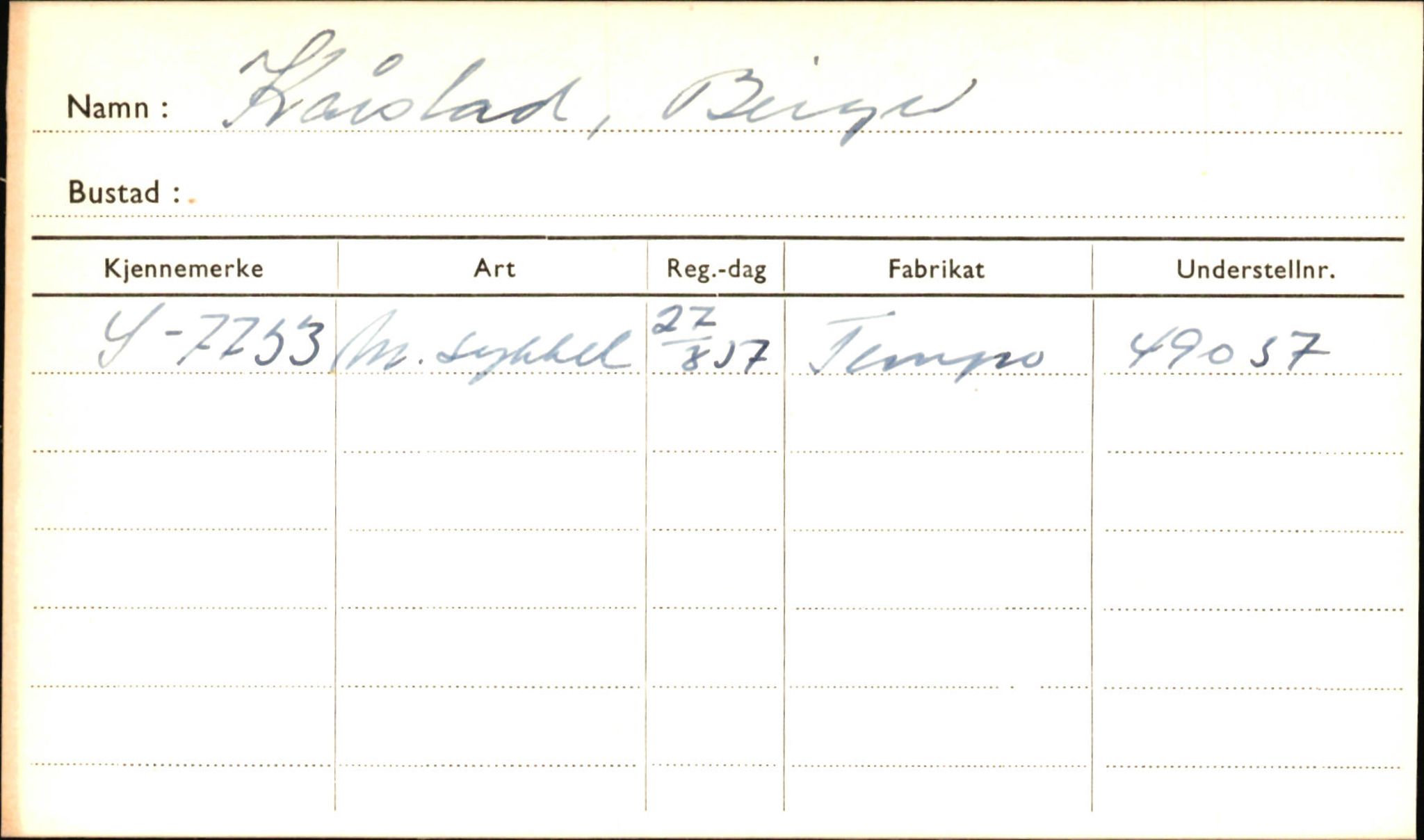 Statens vegvesen, Sogn og Fjordane vegkontor, AV/SAB-A-5301/4/F/L0001B: Eigarregister Fjordane til 1.6.1961, 1930-1961, p. 384