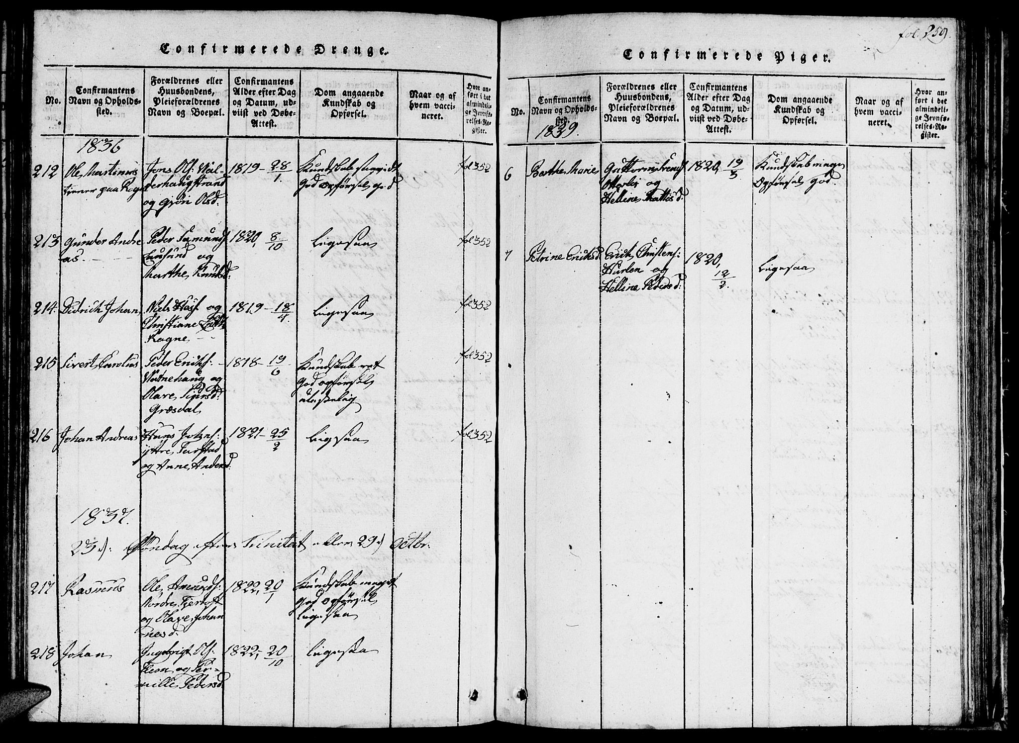 Ministerialprotokoller, klokkerbøker og fødselsregistre - Møre og Romsdal, AV/SAT-A-1454/536/L0506: Parish register (copy) no. 536C01, 1818-1859, p. 259