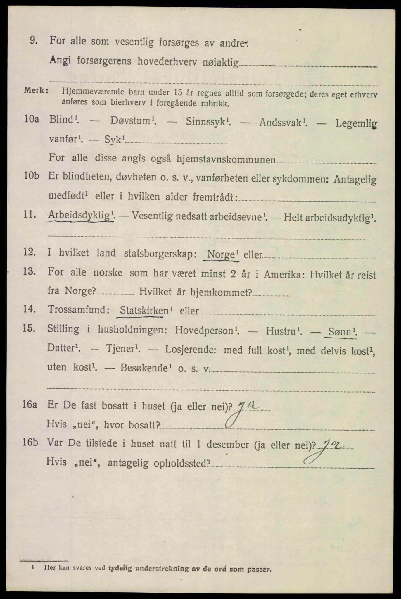 SAH, 1920 census for Etnedal, 1920, p. 2231