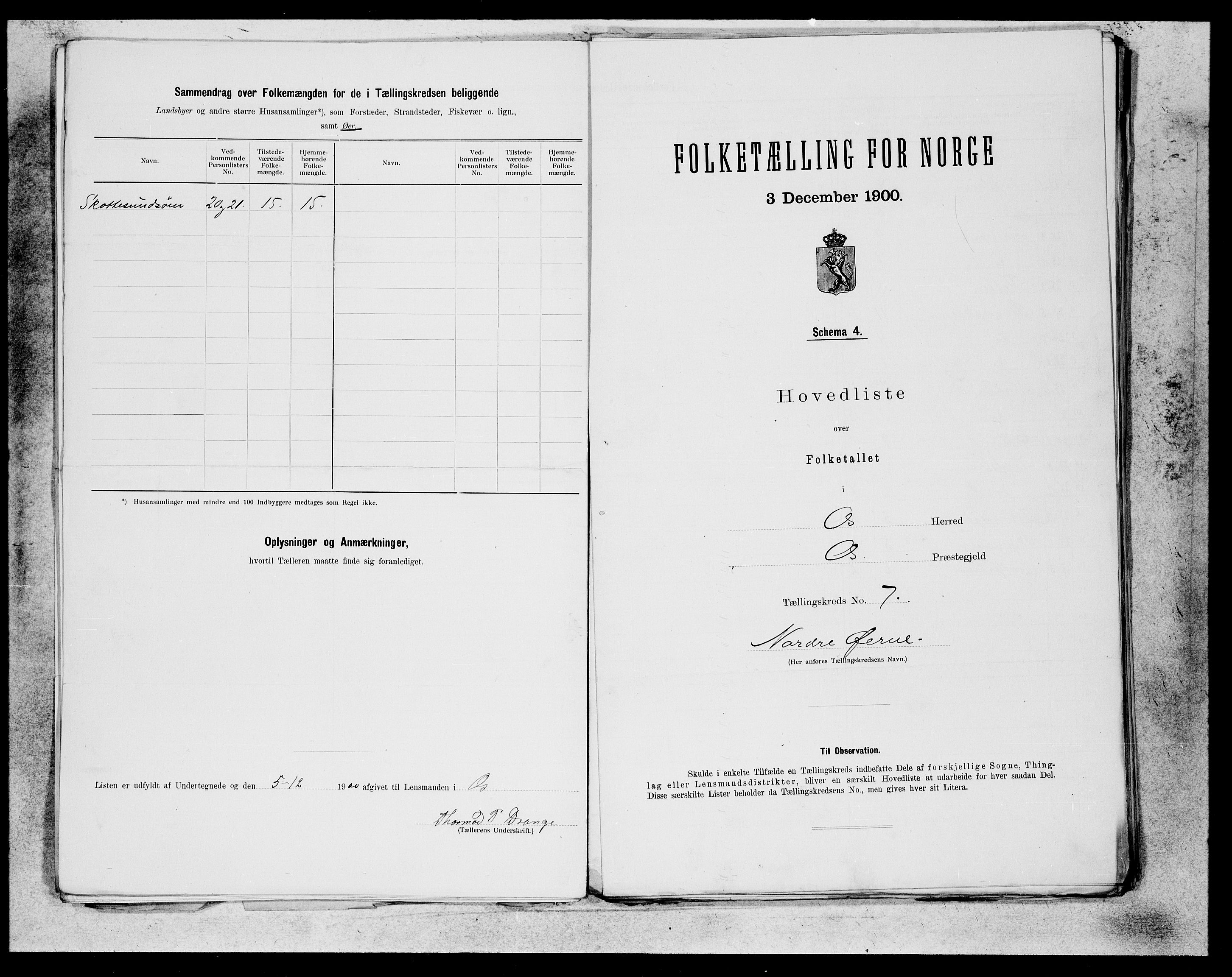 SAB, 1900 census for Os, 1900, p. 13