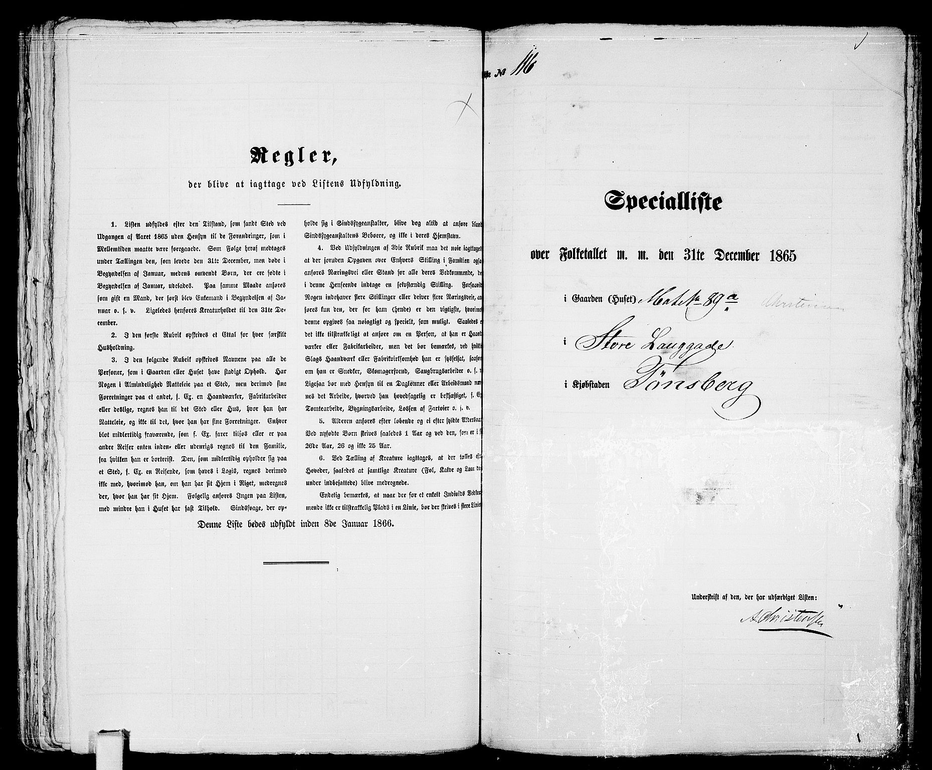 RA, 1865 census for Tønsberg, 1865, p. 254