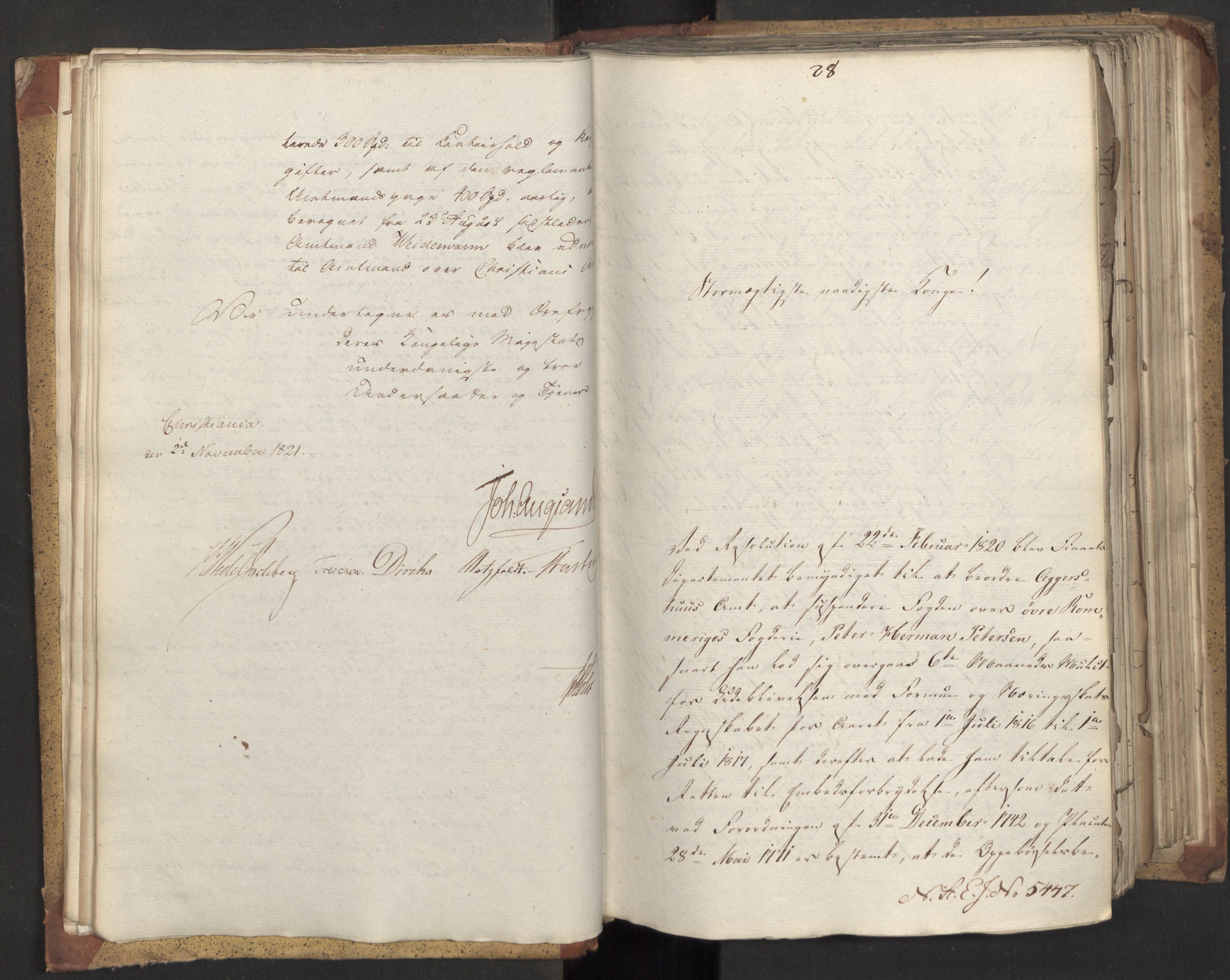 Statsrådsavdelingen i Stockholm, AV/RA-S-1003/D/Da/L0028: Regjeringsinnstillinger nr. 5437-5586, 1821, p. 31
