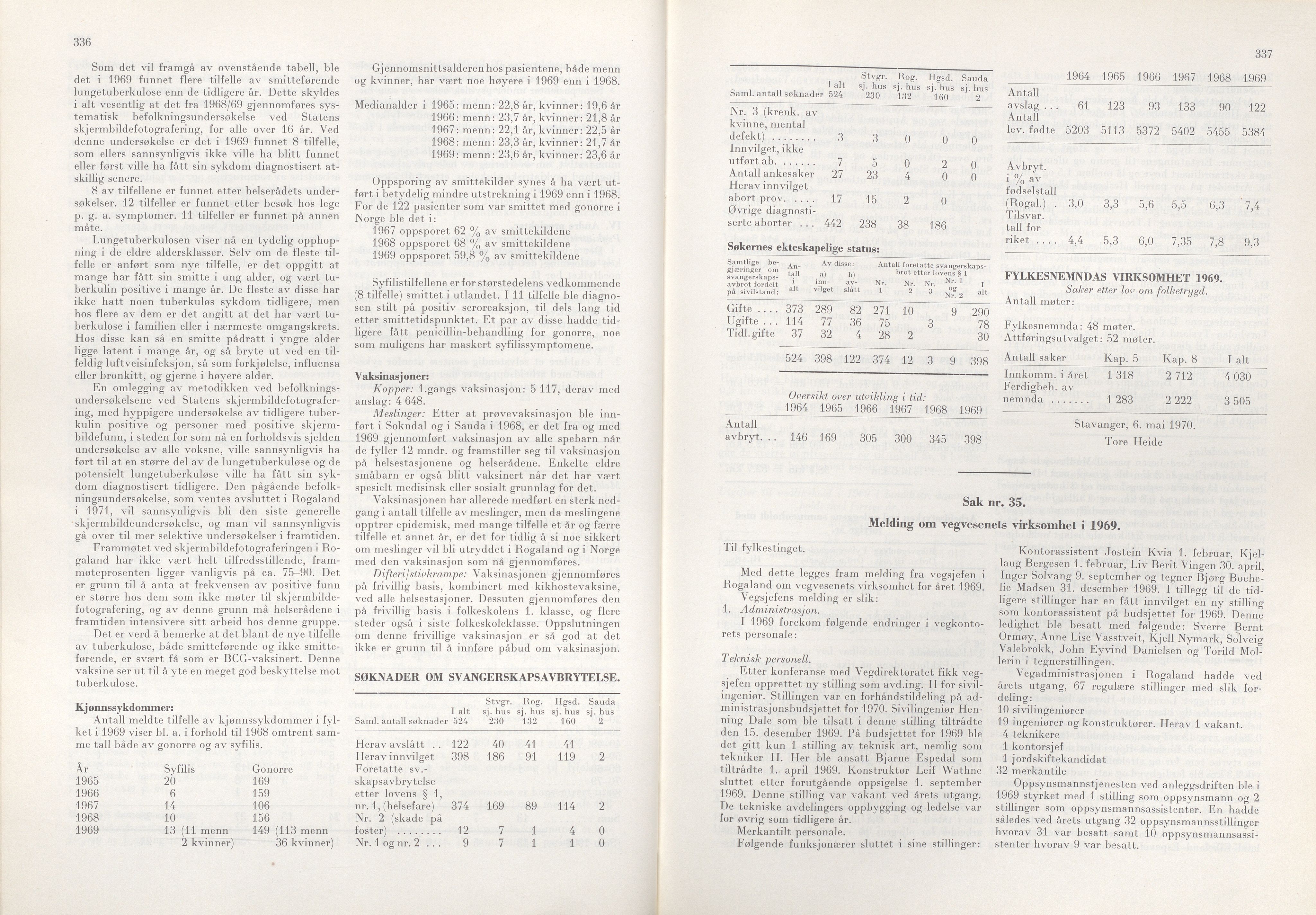 Rogaland fylkeskommune - Fylkesrådmannen , IKAR/A-900/A/Aa/Aaa/L0090: Møtebok , 1970, p. 336-337