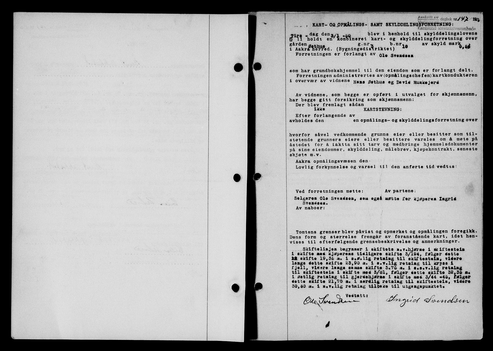 Karmsund sorenskriveri, SAST/A-100311/01/II/IIB/L0098: Mortgage book no. 78A, 1949-1950, Diary no: : 147/1950
