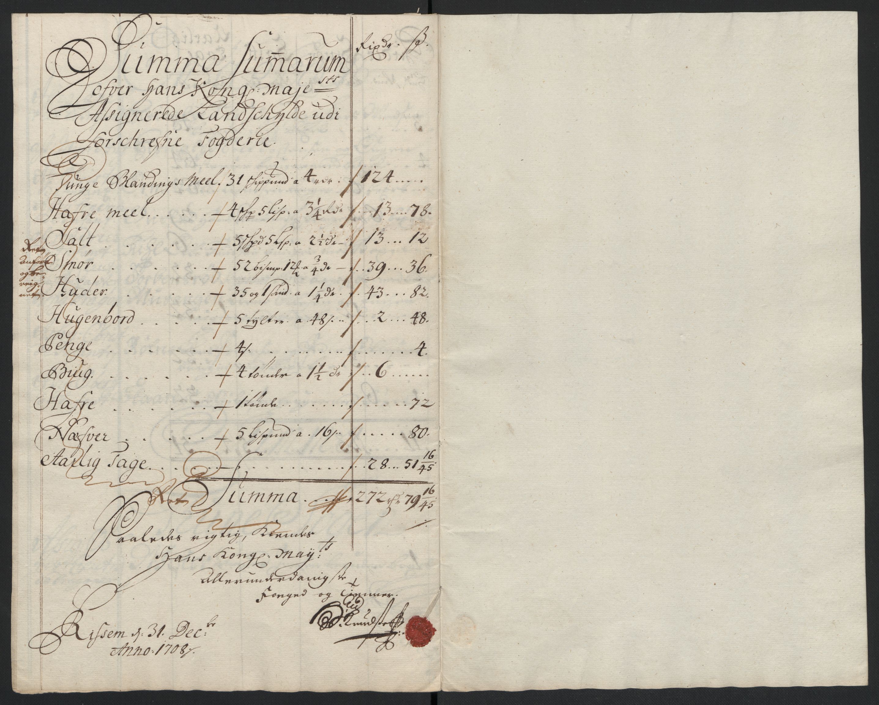 Rentekammeret inntil 1814, Reviderte regnskaper, Fogderegnskap, AV/RA-EA-4092/R04/L0134: Fogderegnskap Moss, Onsøy, Tune, Veme og Åbygge, 1707-1708, p. 274