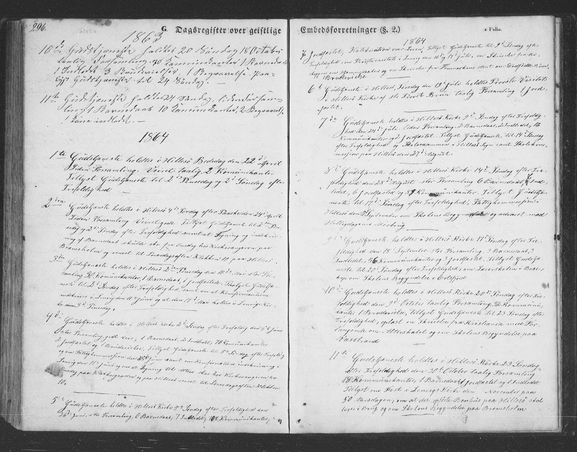 Lenvik sokneprestembete, SATØ/S-1310/H/Ha/Hab/L0020klokker: Parish register (copy) no. 20, 1855-1883, p. 296