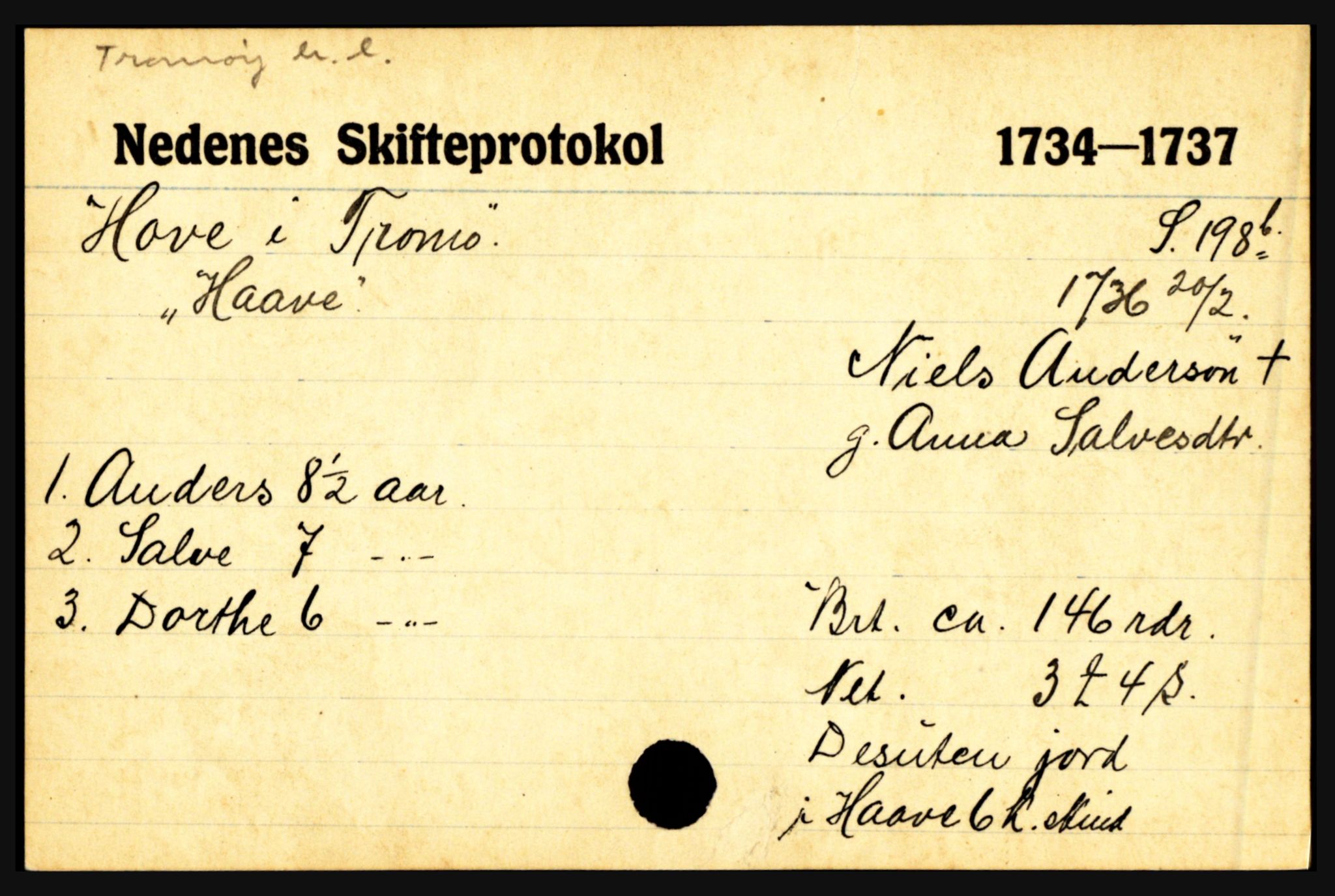 Nedenes sorenskriveri før 1824, AV/SAK-1221-0007/H, p. 13207