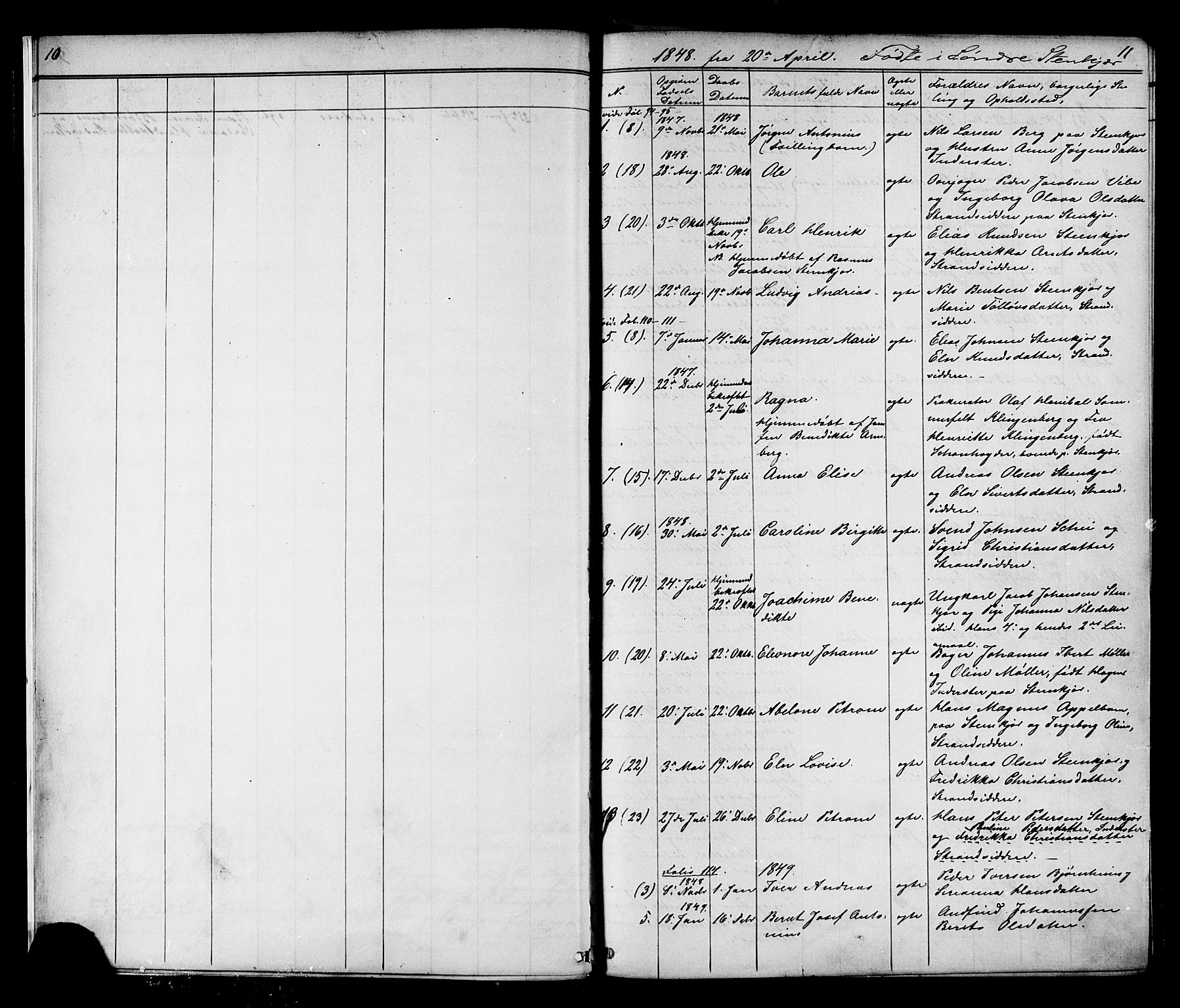 Ministerialprotokoller, klokkerbøker og fødselsregistre - Nord-Trøndelag, SAT/A-1458/739/L0367: Parish register (official) no. 739A01 /1, 1838-1868, p. 10-11