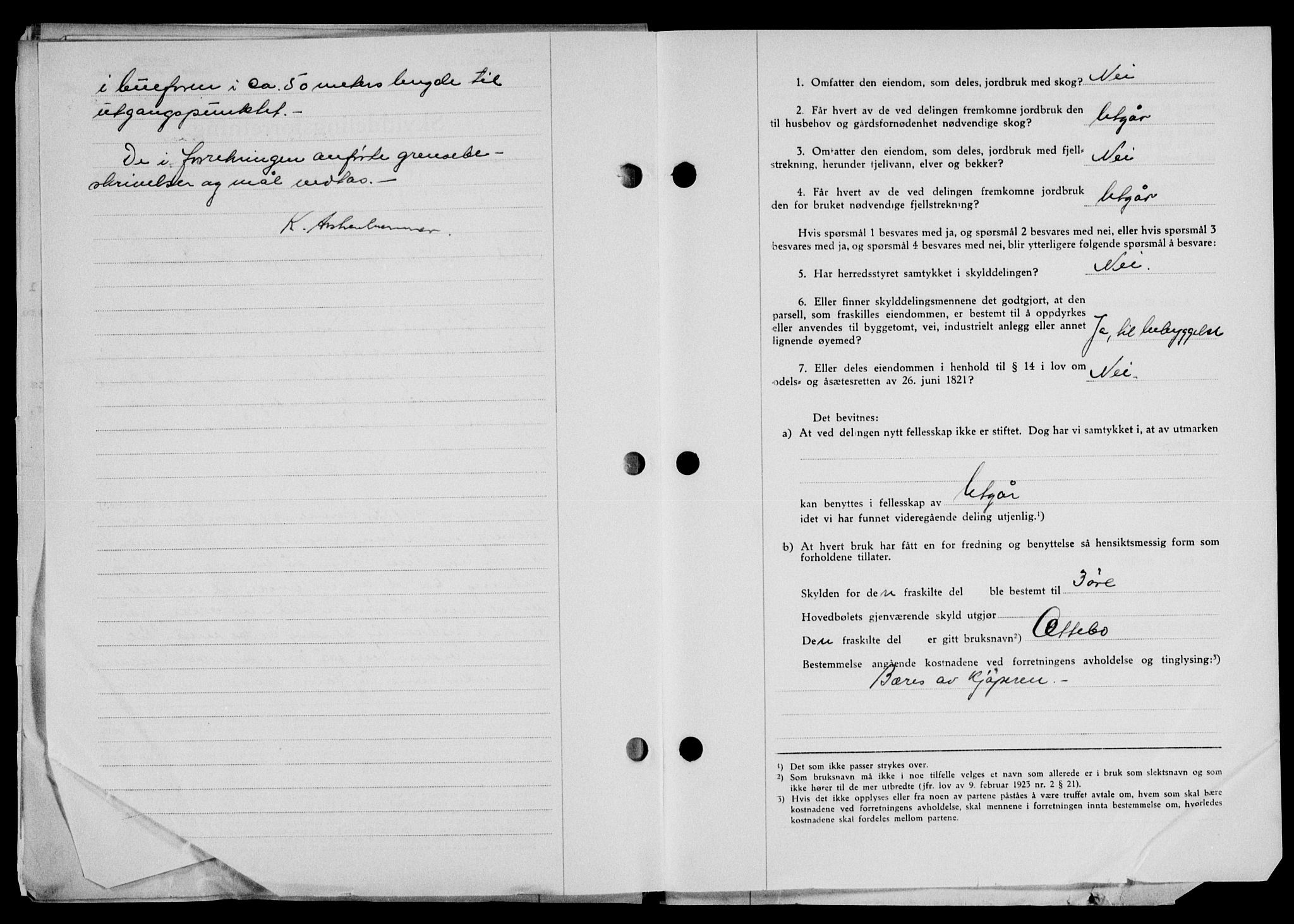 Lofoten sorenskriveri, SAT/A-0017/1/2/2C/L0013a: Mortgage book no. 13a, 1944-1946, Diary no: : 414/1946