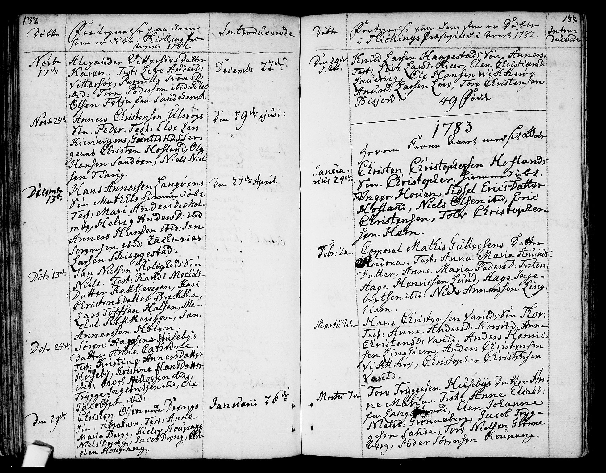 Tjølling kirkebøker, SAKO/A-60/F/Fa/L0004: Parish register (official) no. 4, 1779-1817, p. 132-133