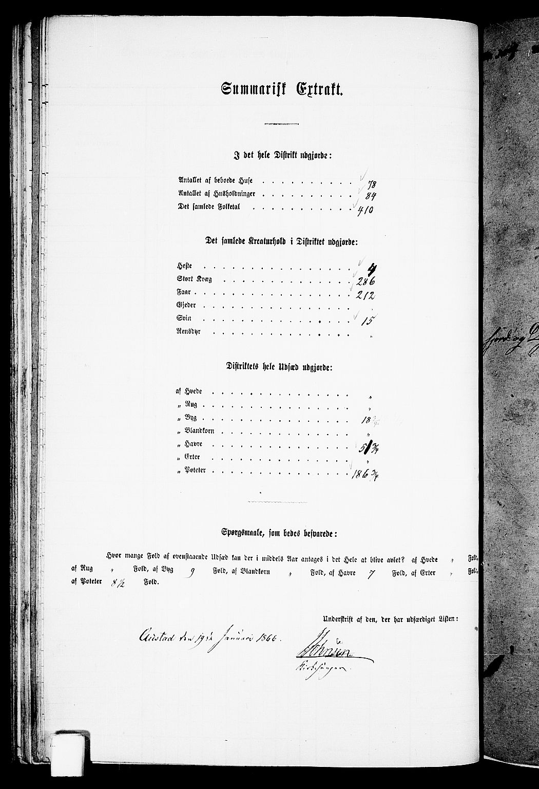 RA, 1865 census for Lyngdal, 1865, p. 82