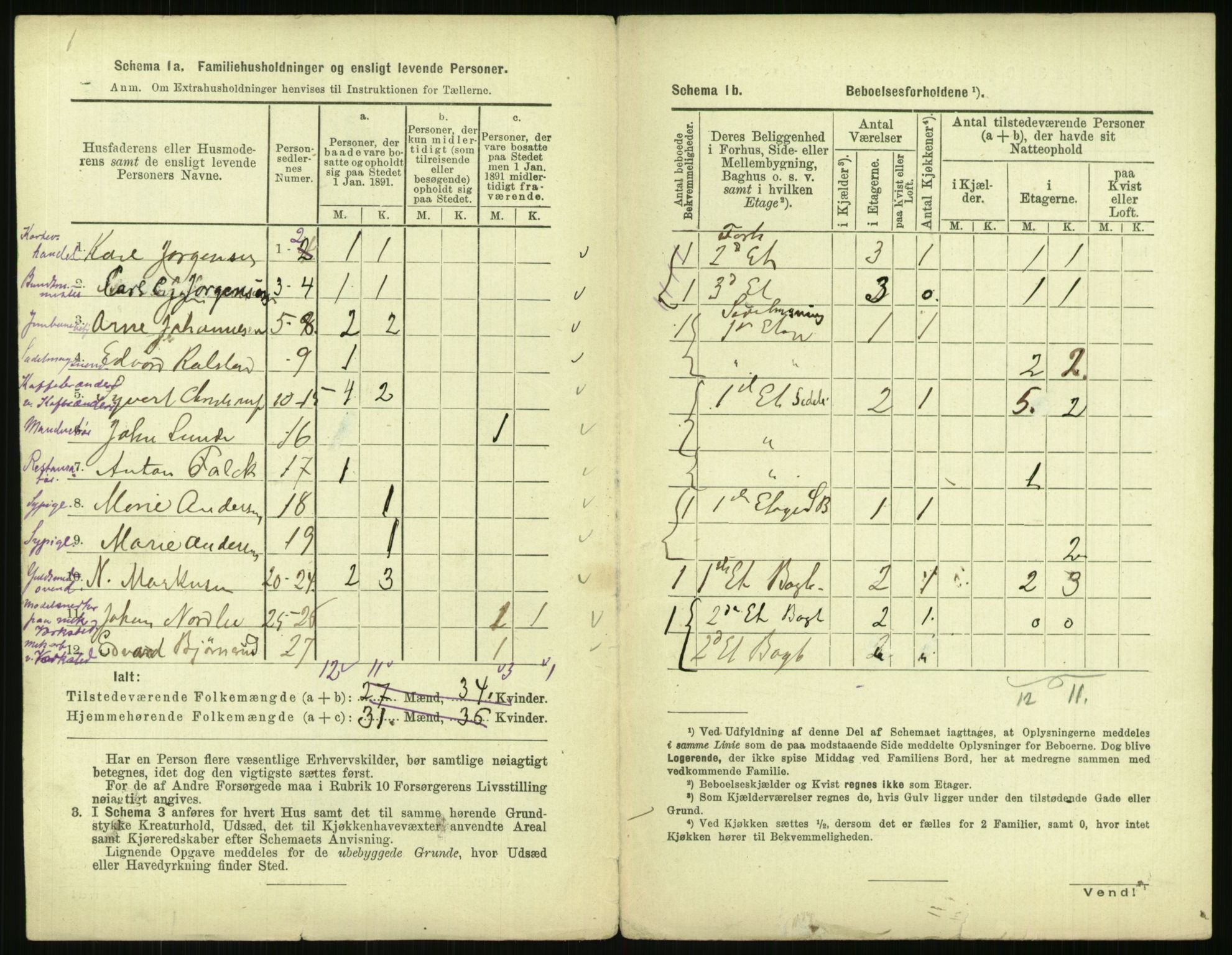 RA, 1891 census for 0301 Kristiania, 1891, p. 81528