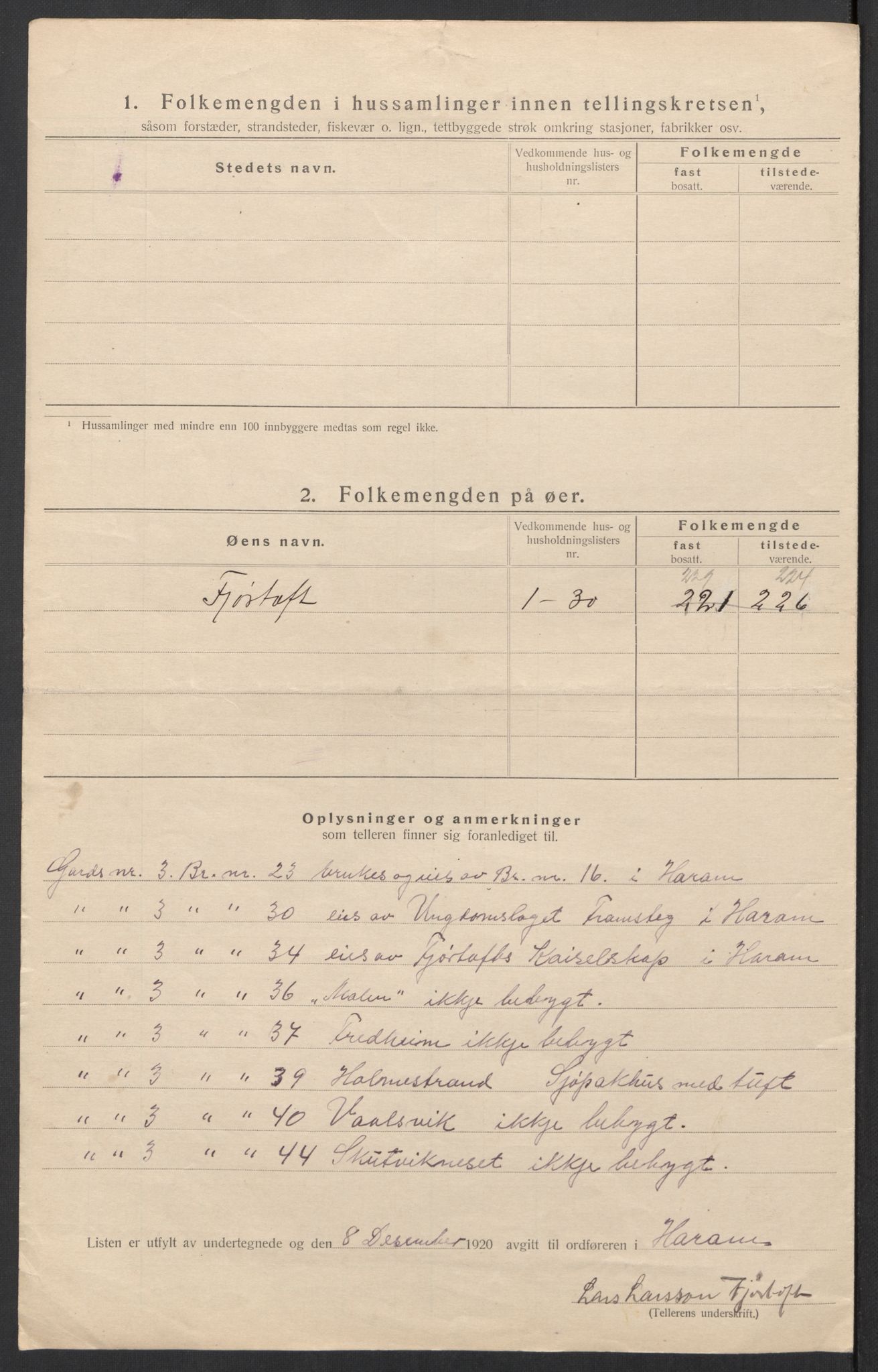 SAT, 1920 census for Haram, 1920, p. 11