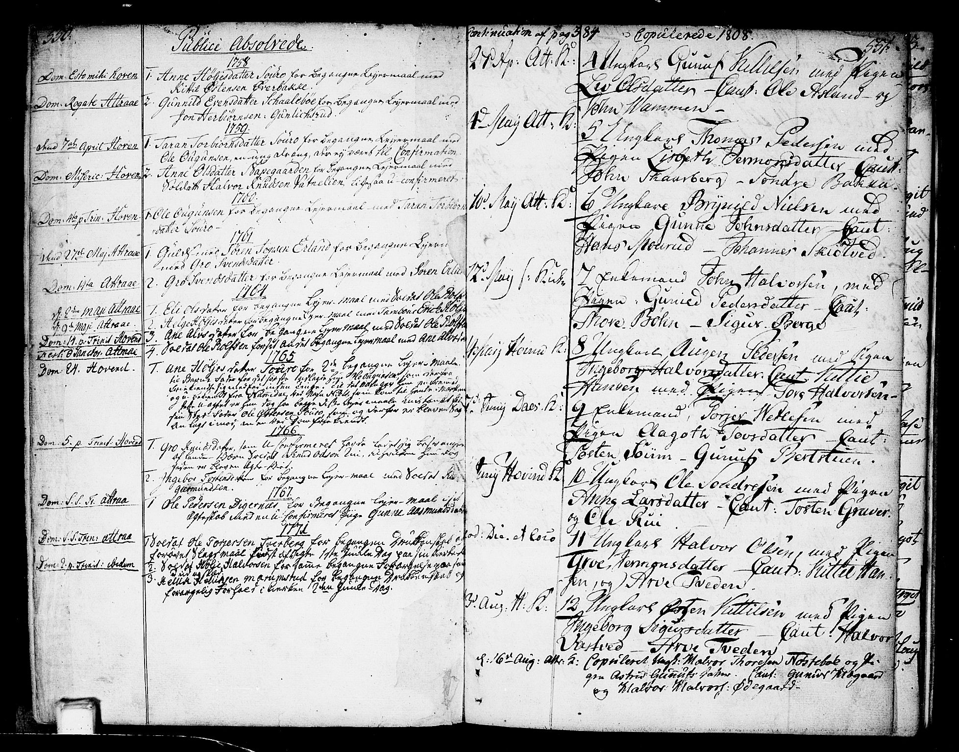 Tinn kirkebøker, SAKO/A-308/F/Fa/L0002: Parish register (official) no. I 2, 1757-1810, p. 550-551
