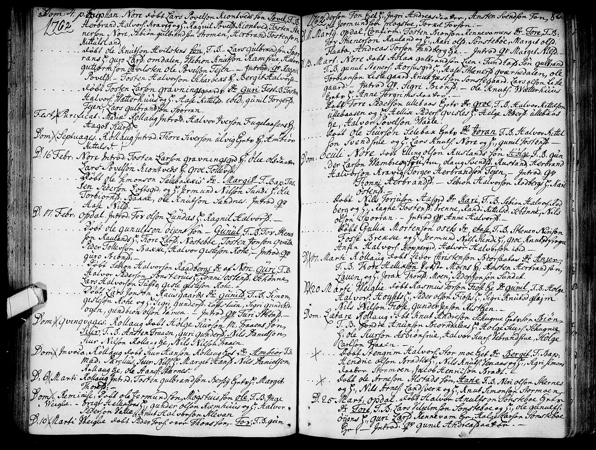 Rollag kirkebøker, SAKO/A-240/F/Fa/L0003: Parish register (official) no. I 3, 1743-1778, p. 82