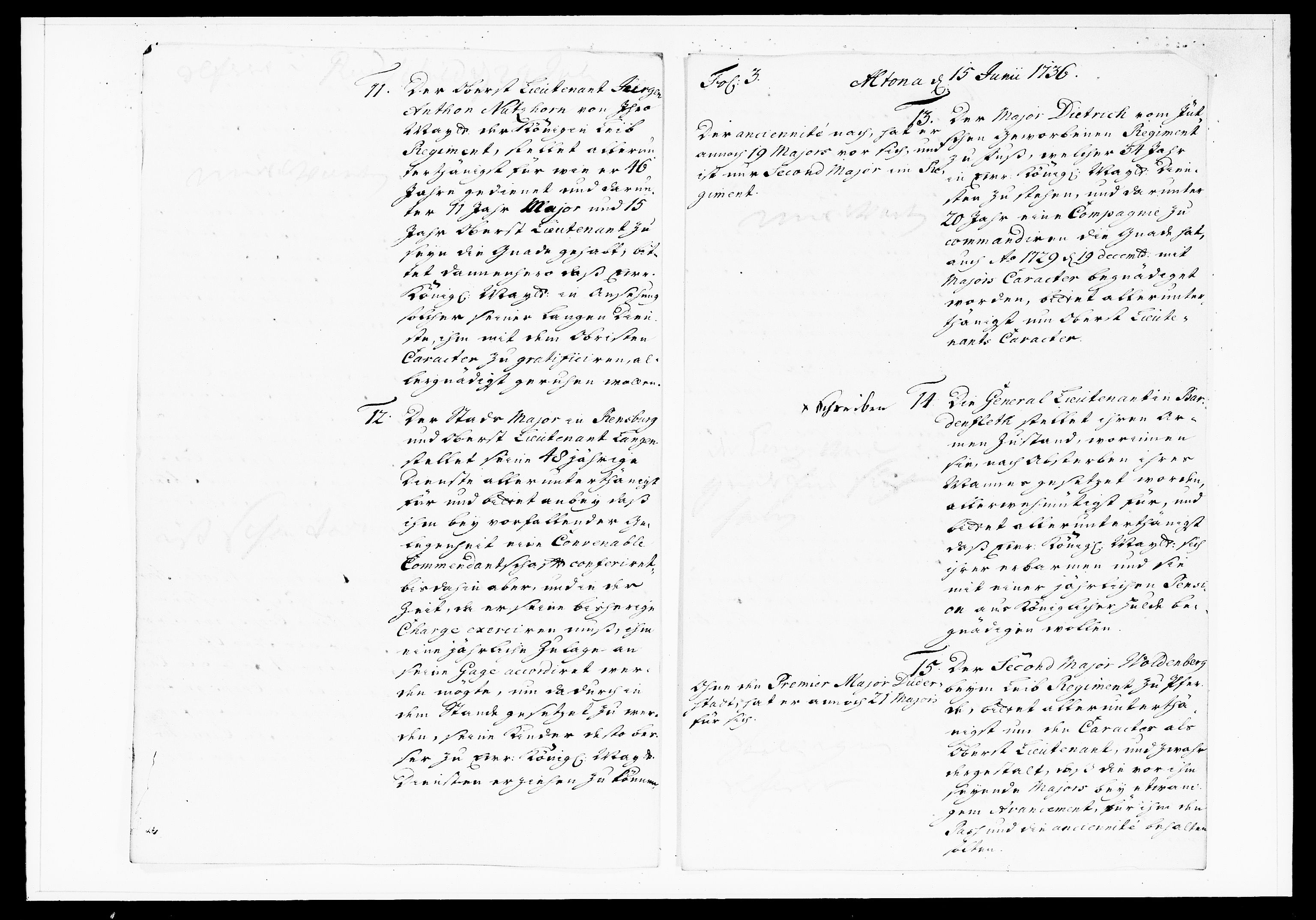Krigskollegiet, Krigskancelliet, DRA/A-0006/-/1130-1137: Refererede sager, 1736, p. 203