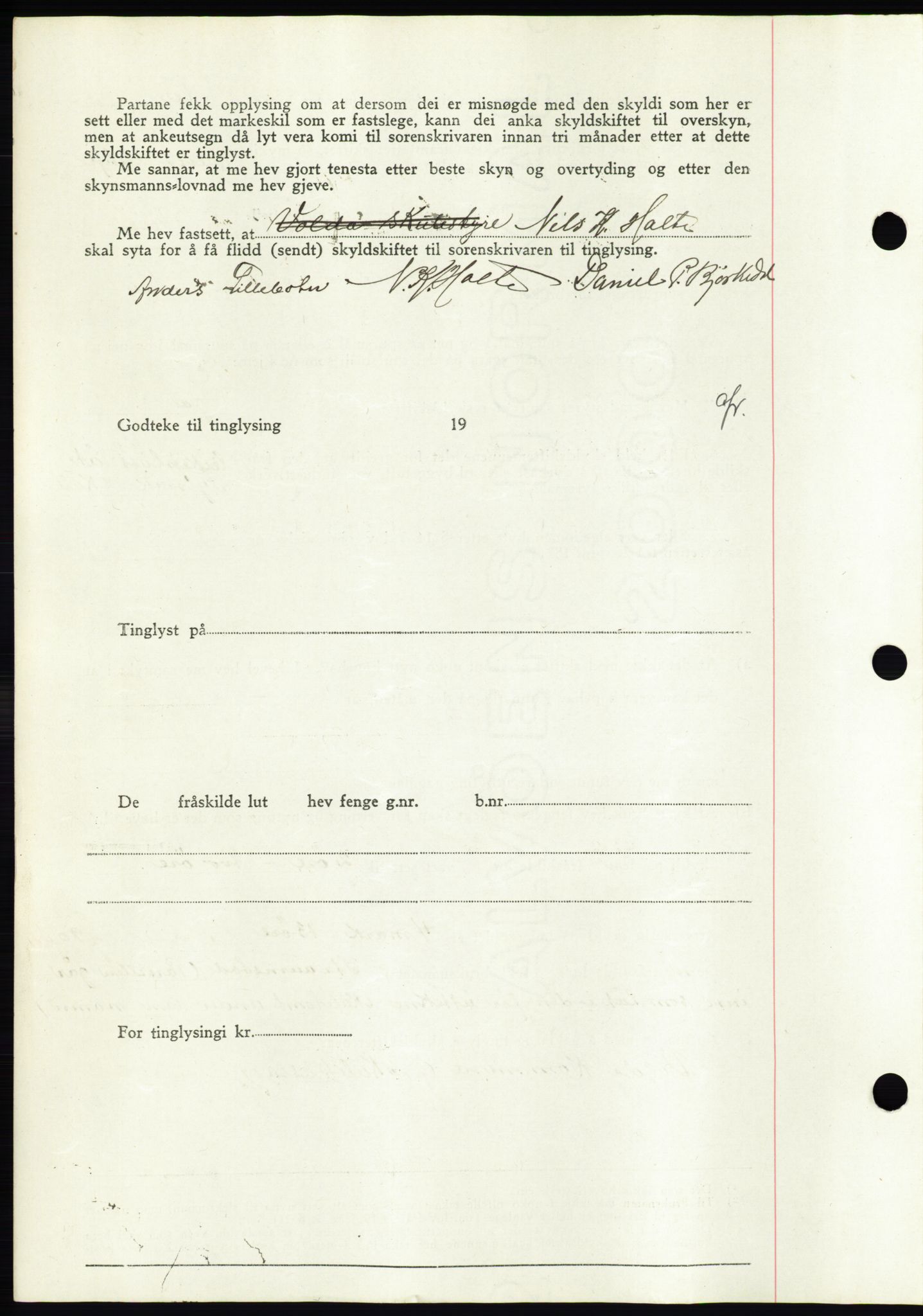Søre Sunnmøre sorenskriveri, SAT/A-4122/1/2/2C/L0073: Mortgage book no. 67, 1941-1942, Diary no: : 1211/1941