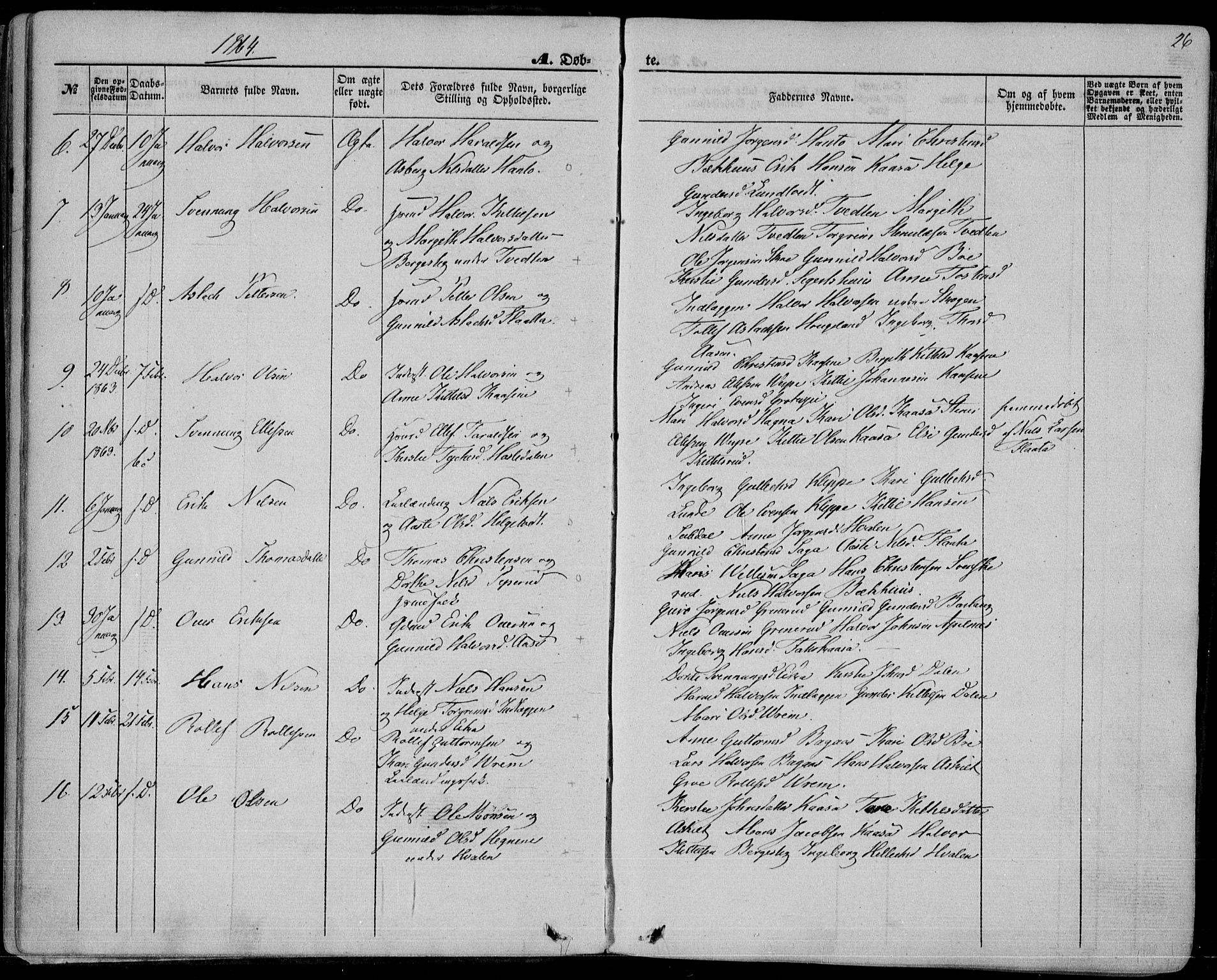 Bø kirkebøker, SAKO/A-257/F/Fa/L0009: Parish register (official) no. 9, 1862-1879, p. 26