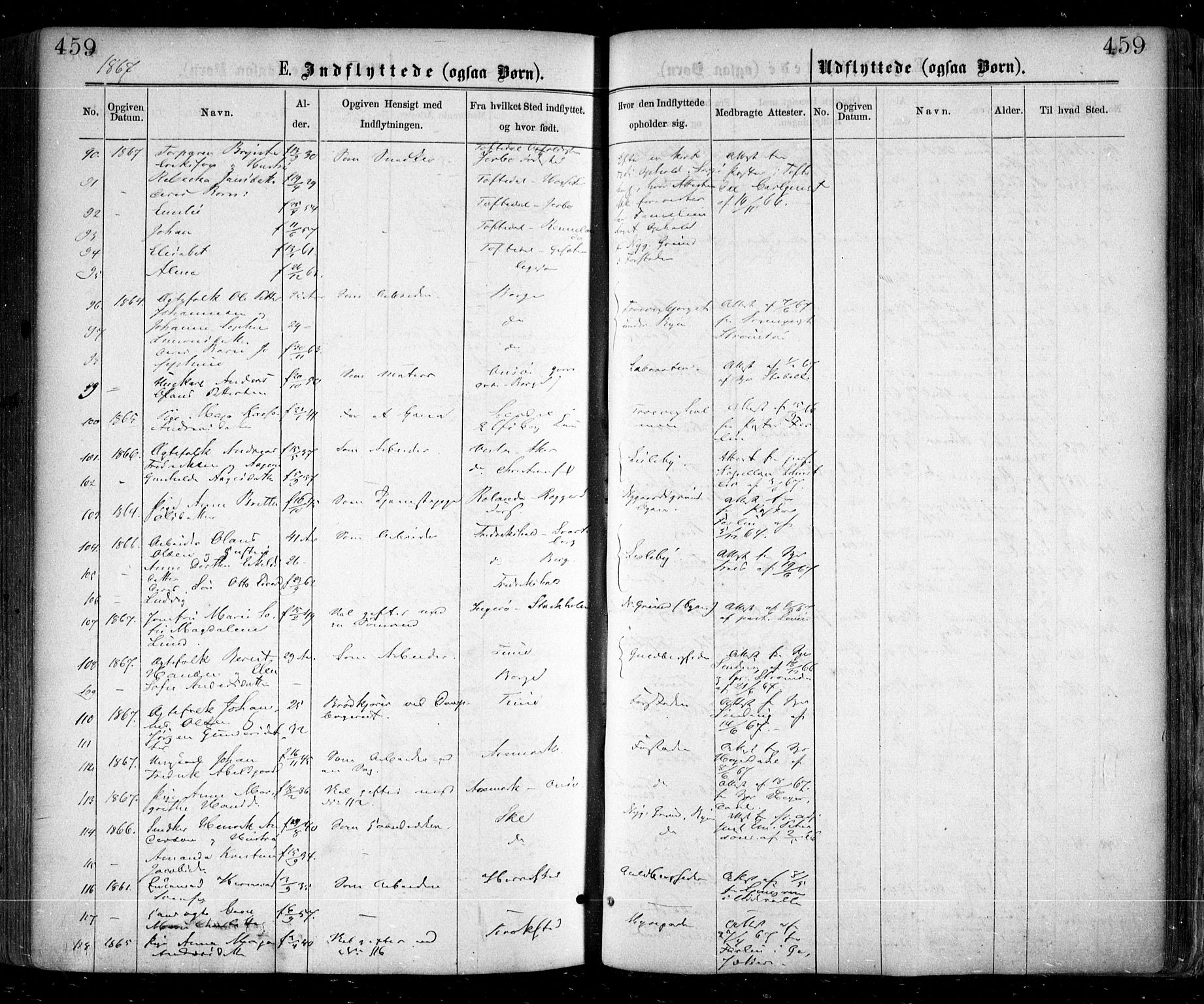 Glemmen prestekontor Kirkebøker, AV/SAO-A-10908/F/Fa/L0008: Parish register (official) no. 8, 1862-1871, p. 459