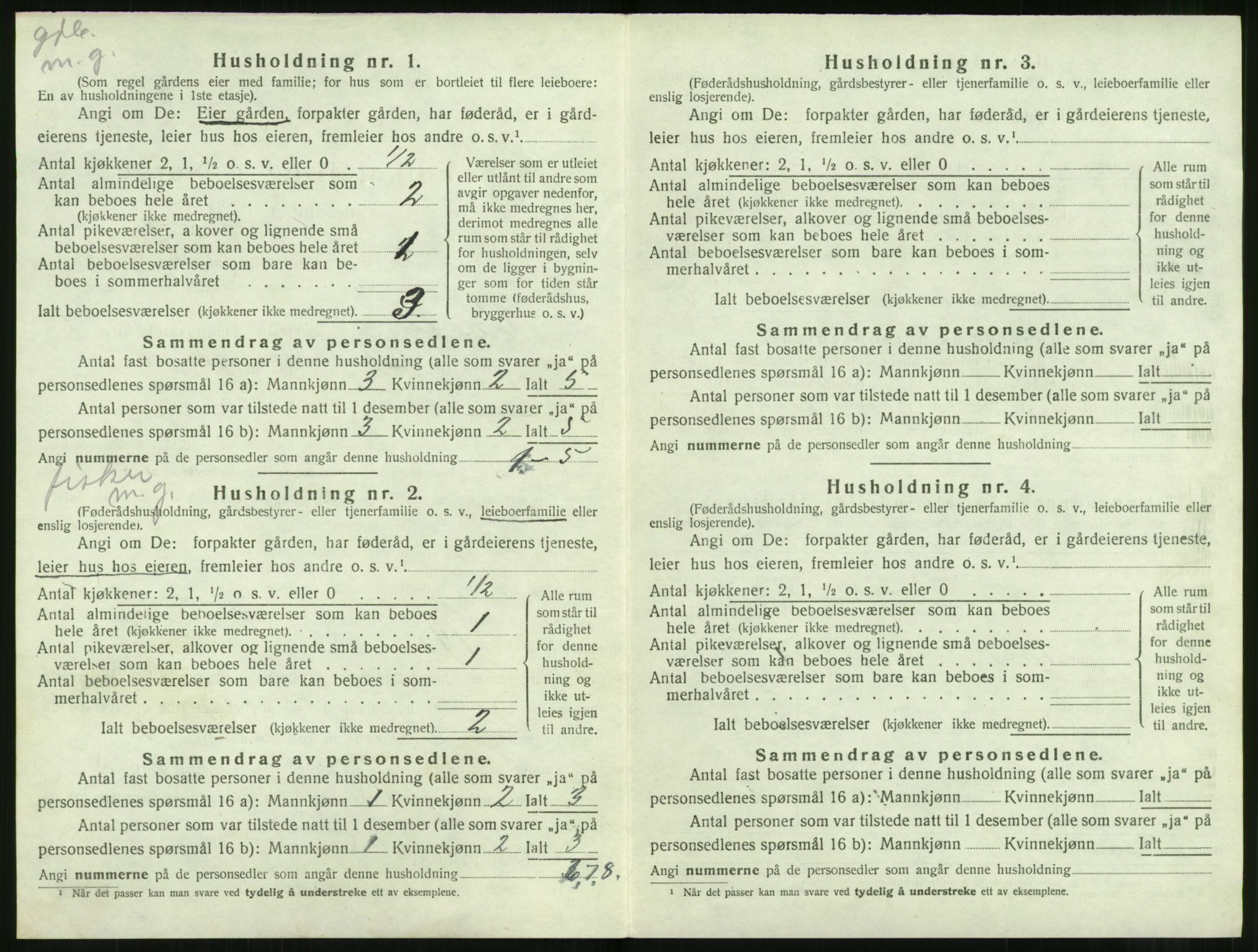 SAT, 1920 census for Volda, 1920, p. 1693