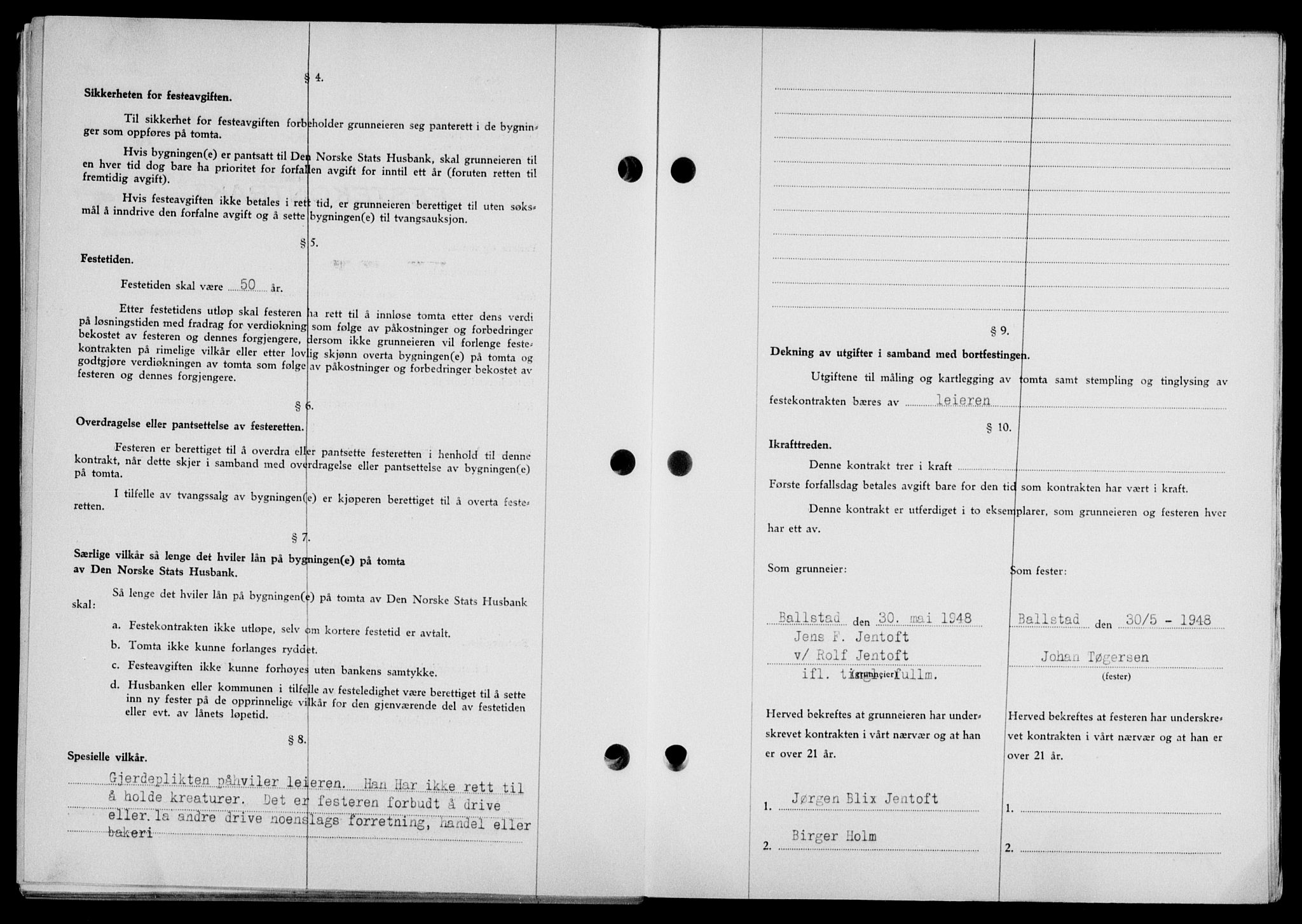 Lofoten sorenskriveri, SAT/A-0017/1/2/2C/L0019a: Mortgage book no. 19a, 1948-1948, Diary no: : 2069/1948