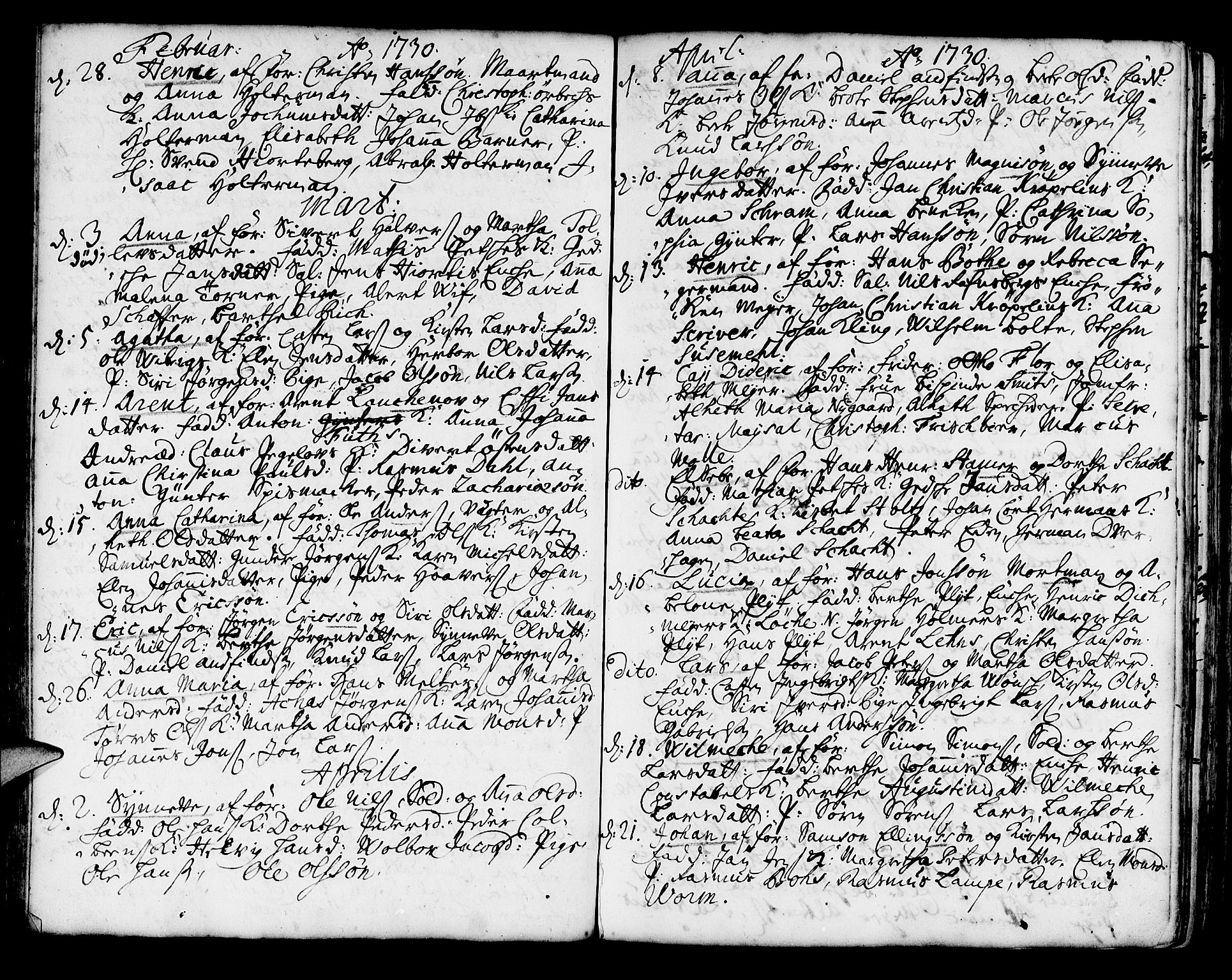 Korskirken sokneprestembete, SAB/A-76101/H/Haa/L0004: Parish register (official) no. A 4, 1720-1750, p. 94