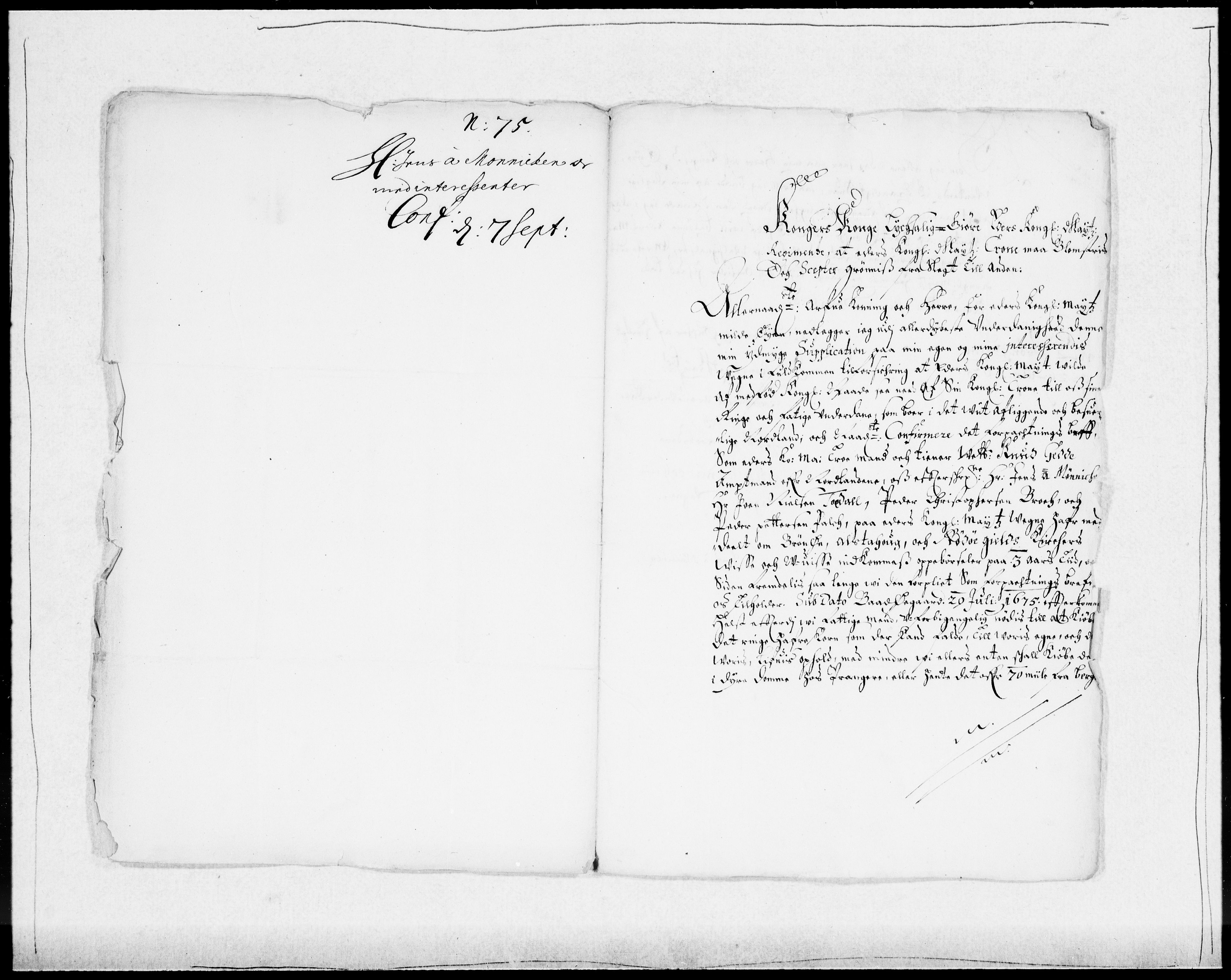 Danske Kanselli 1572-1799, AV/RA-EA-3023/F/Fc/Fcc/Fcca/L0032: Norske innlegg 1572-1799, 1674-1680, p. 252