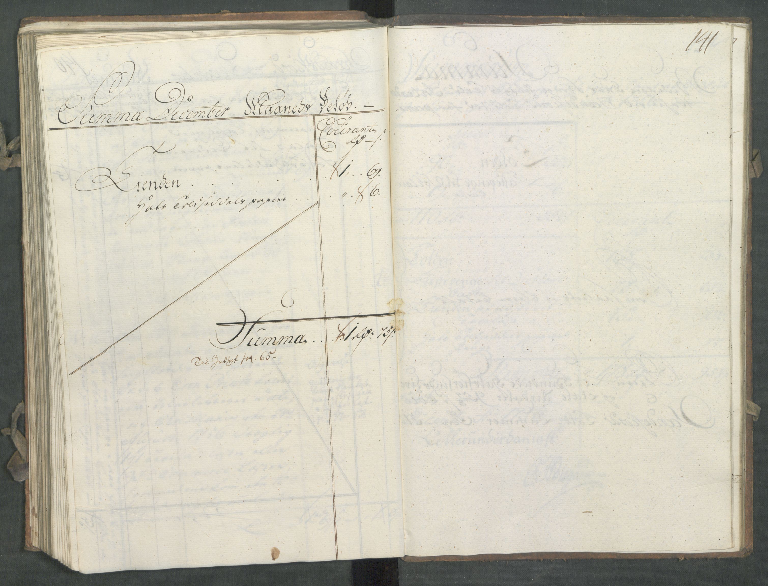 Generaltollkammeret, tollregnskaper, AV/RA-EA-5490/R11/L0027/0001: Tollregnskaper Larvik og Sandefjord / Utgående hovedtollbok, 1756, p. 140b-141a