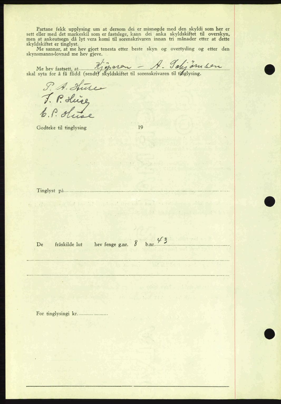 Romsdal sorenskriveri, AV/SAT-A-4149/1/2/2C: Mortgage book no. A7, 1939-1939, Diary no: : 2181/1939