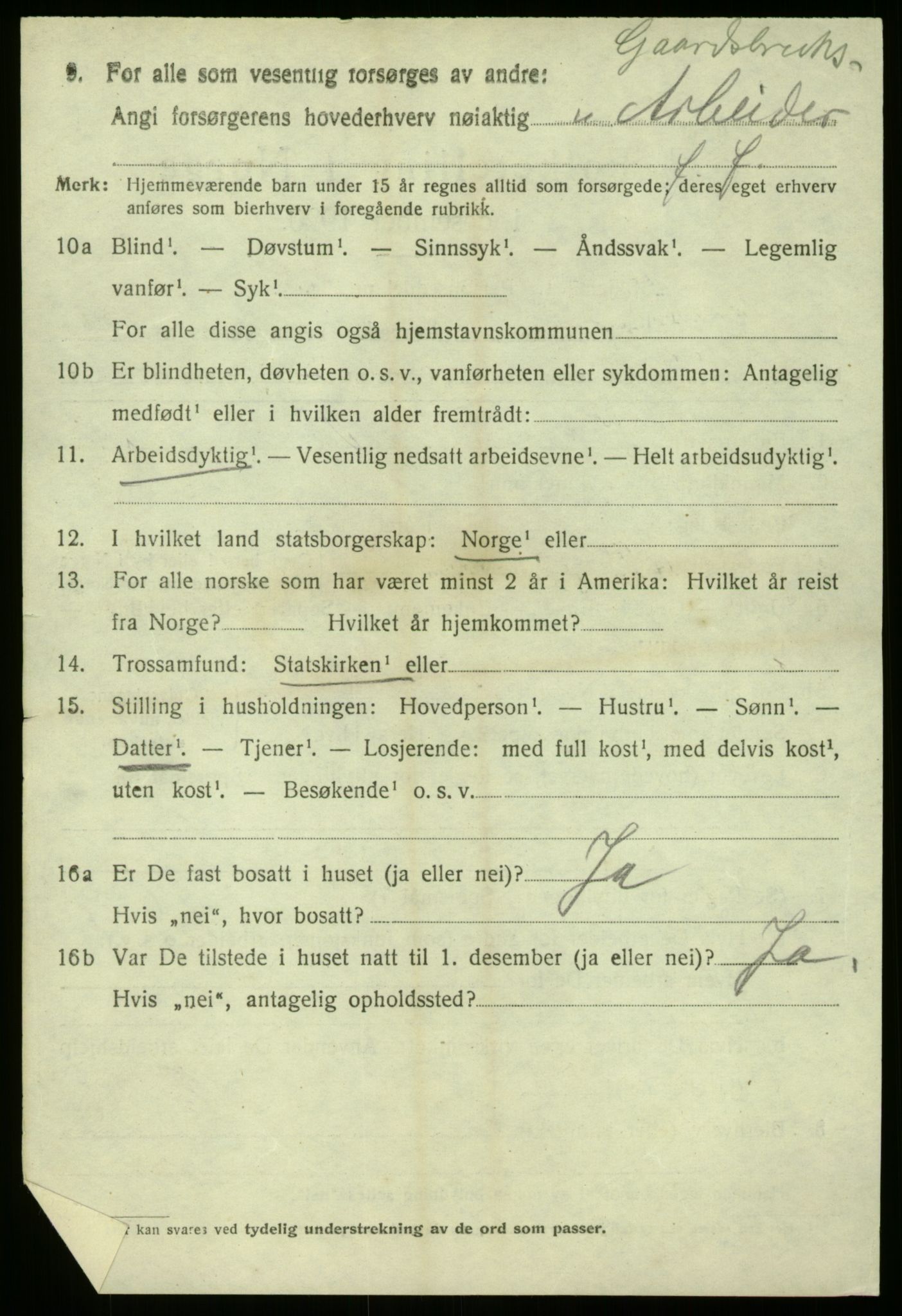 SAB, 1920 census for Masfjorden, 1920, p. 4120