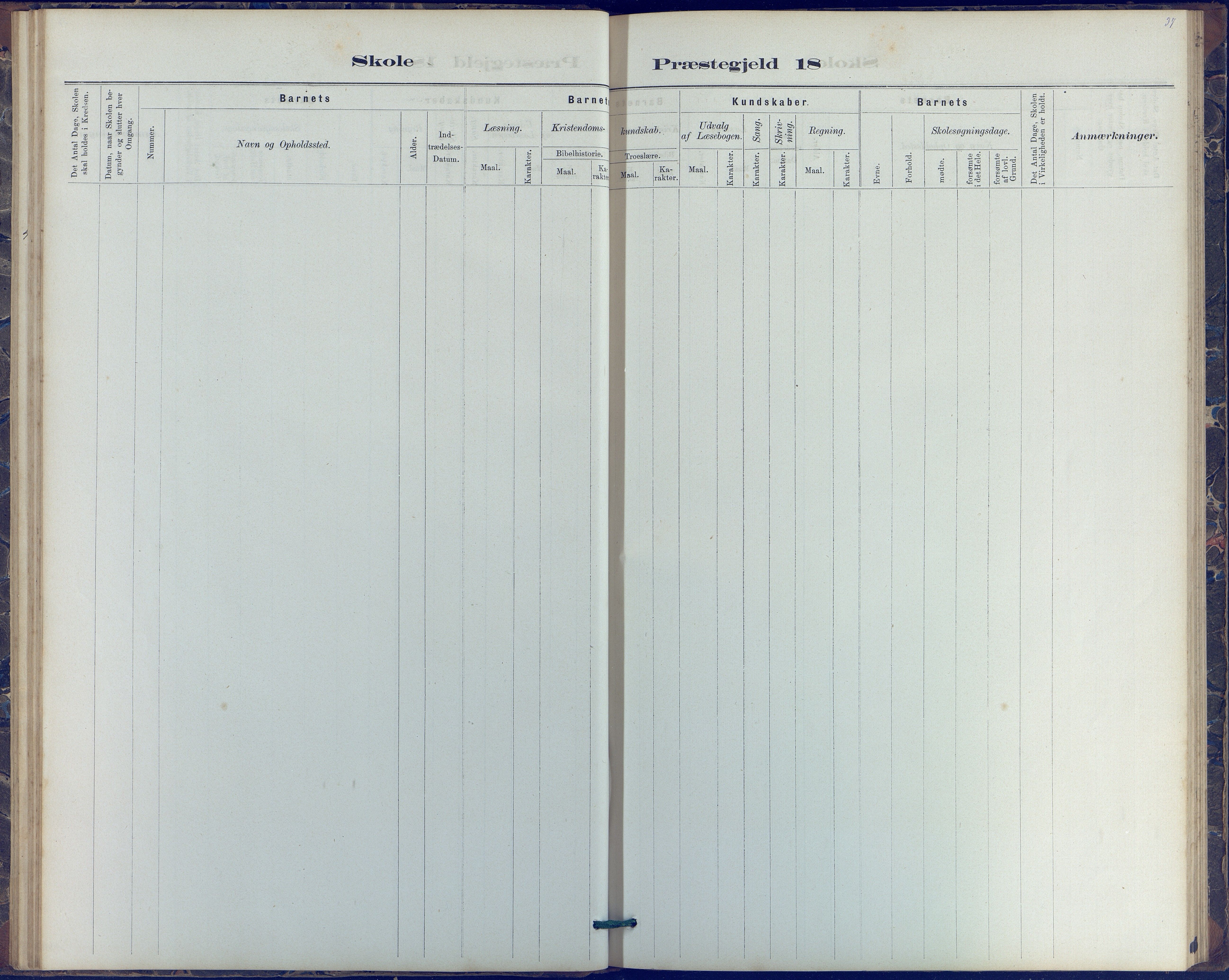 Austre Moland kommune, AAKS/KA0918-PK/09/09b/L0003: Skoleprotokoll, 1879-1891, p. 37